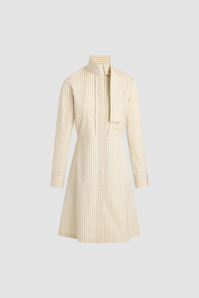 Patou DR192 robe chemise rayée coton snowberry