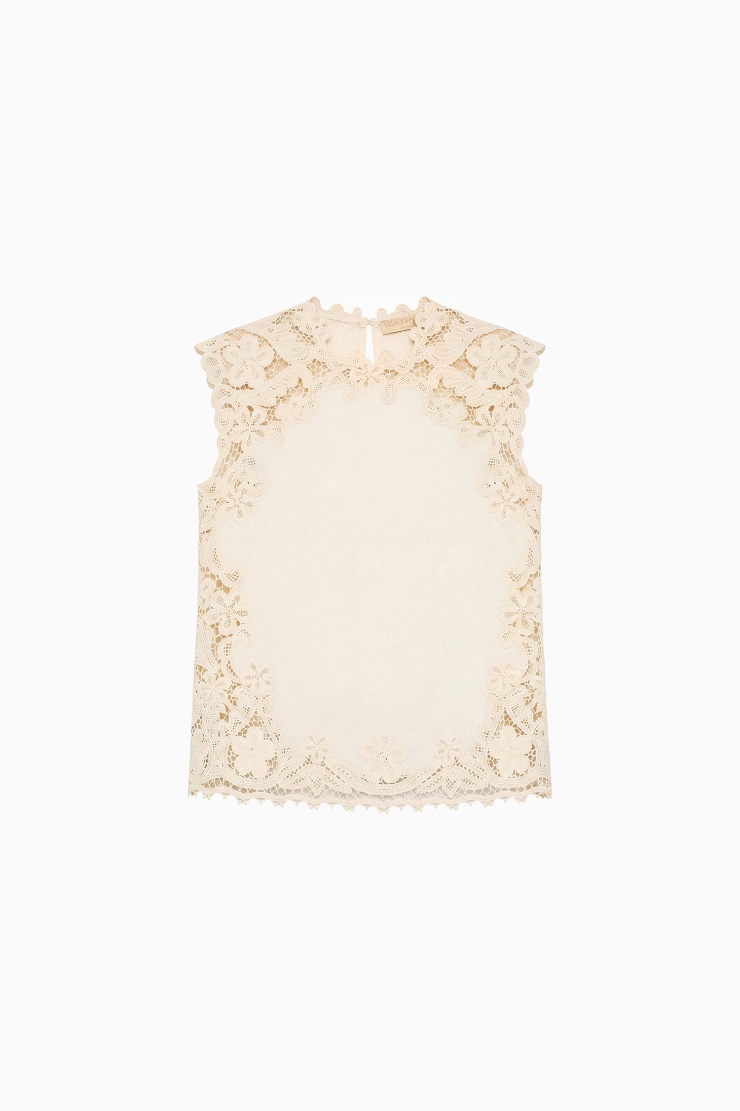 Ulla Johnson Amelie Top Lin Ivoire Haut Brodé