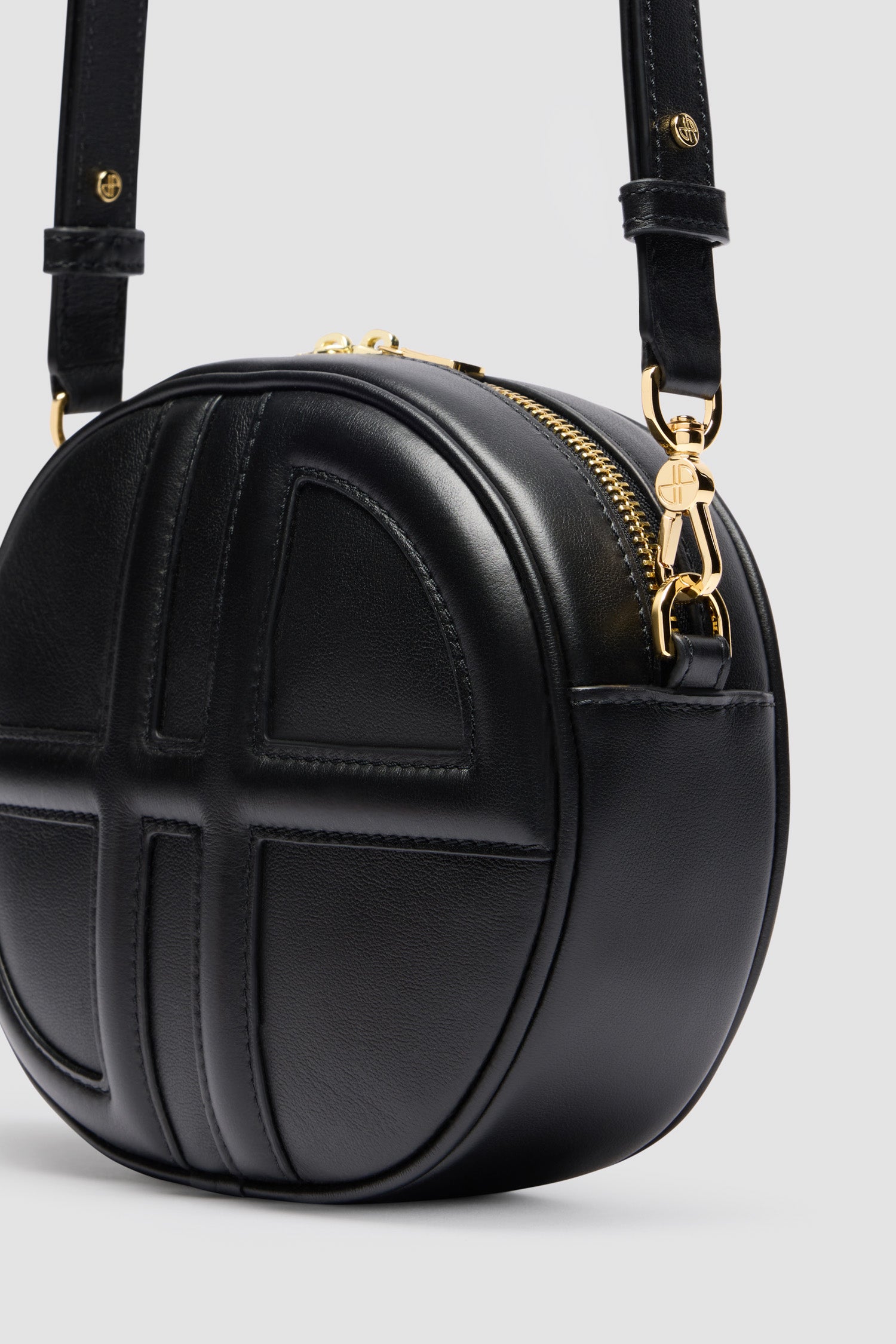 Patou Le JP sac cuir noir 21 cm