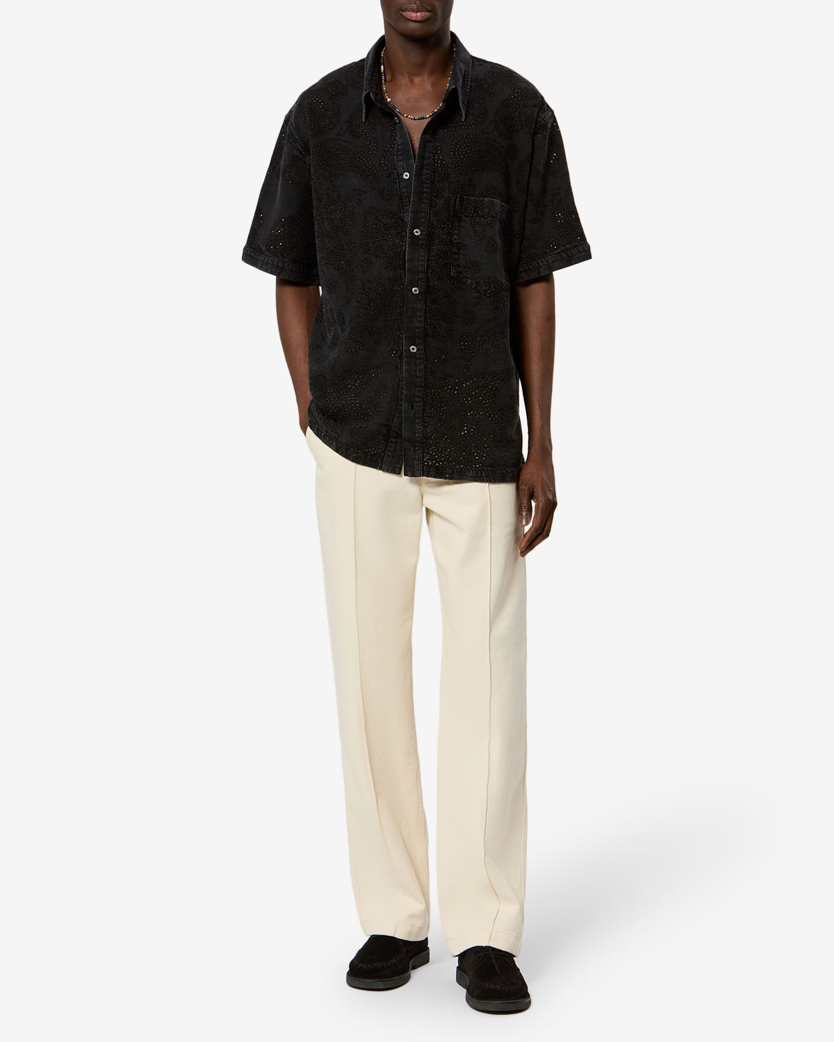 Isabel Marant Igwen CH0361HA chemise denim noir délavé