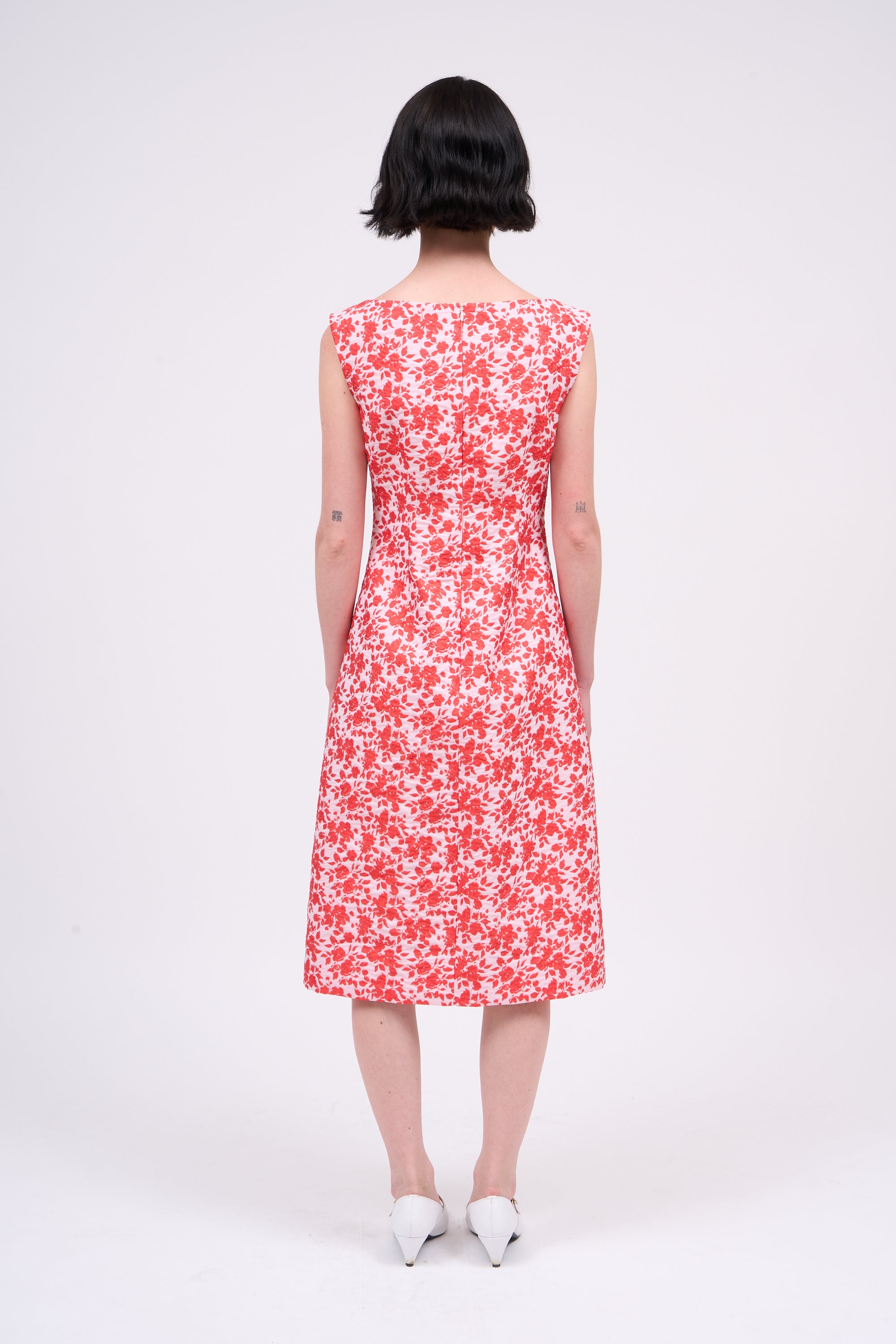 Paul & Joe Monroe Robe midi jacquard rouge cerisier 36