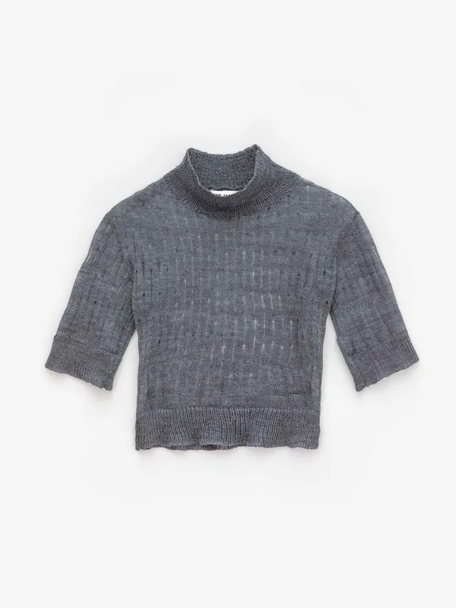 Ester Manas Open-Work Wool Crop Top laine XS/S
