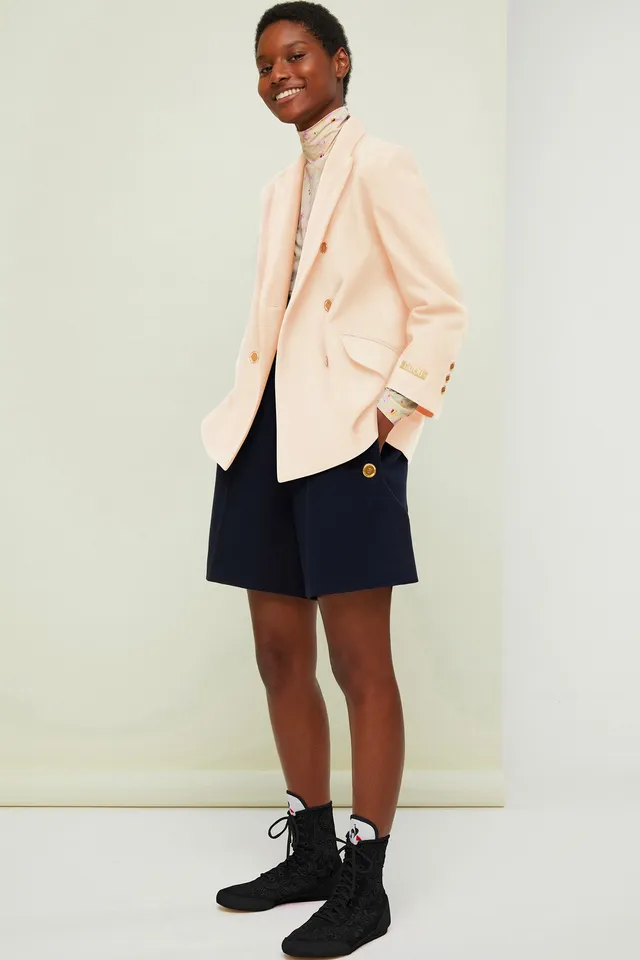 Patou veste tailleur H20JA001 laine cachemire rose 40