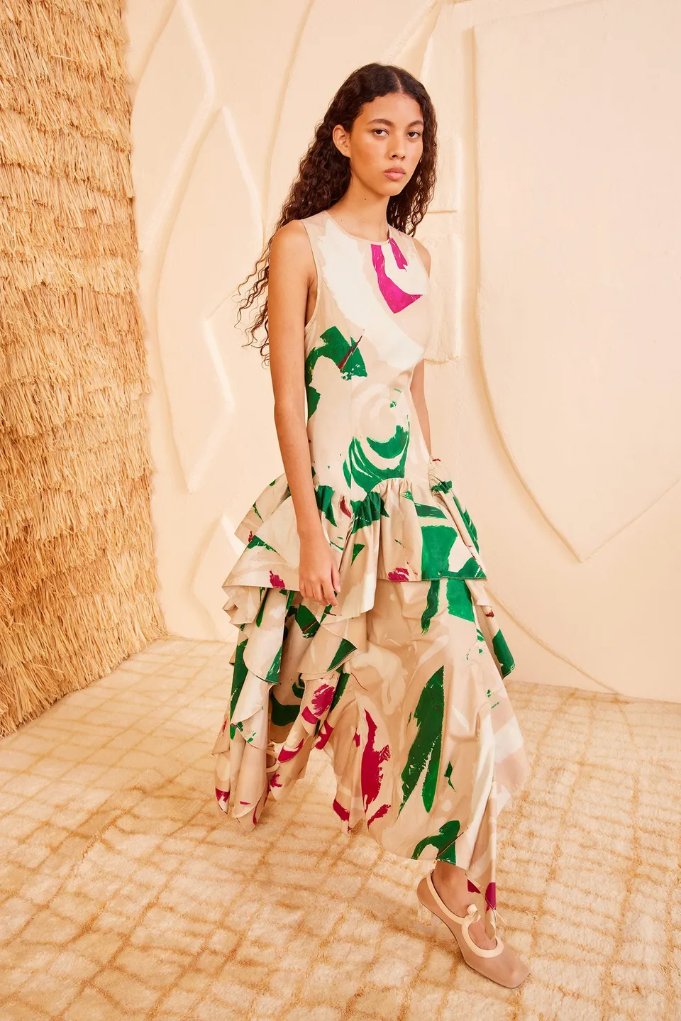 Ulla Johnson Mural robe coton maxi multicolore