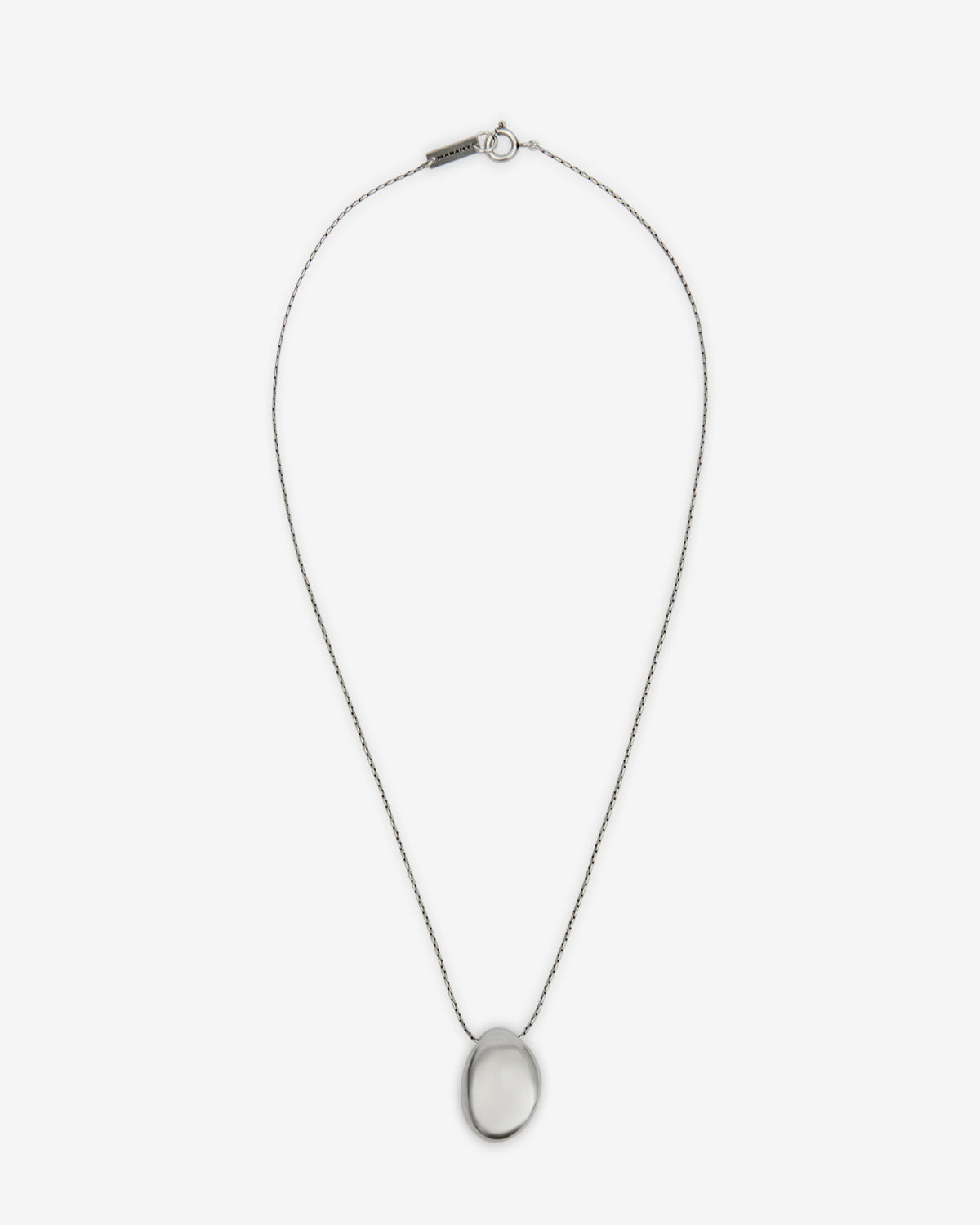 Isabel Marant Shiny Day Man collier galet argent laiton
