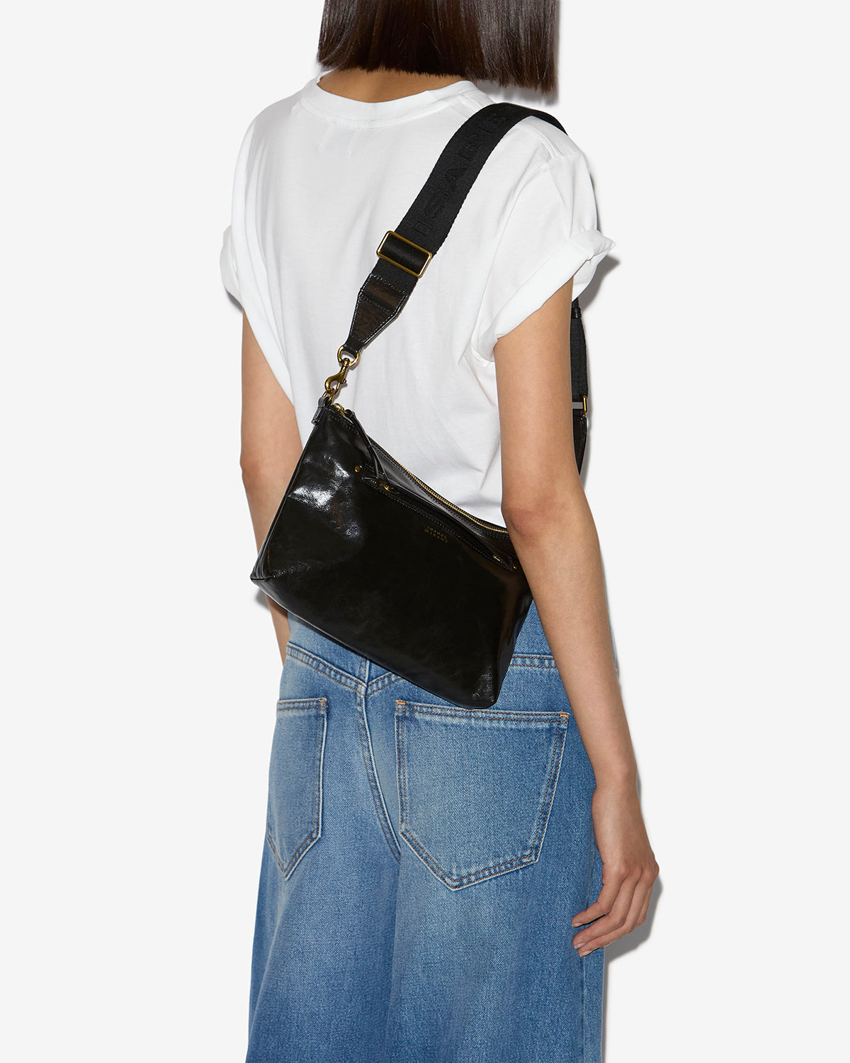 Isabel Marant Nessah Sac Cuir noir 25 cm