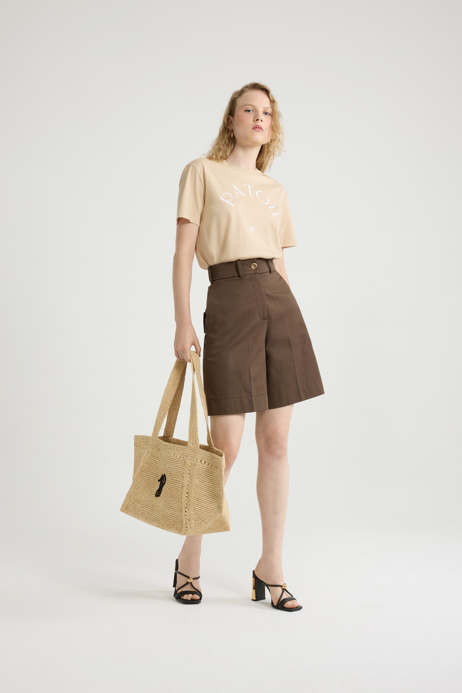 Patou P25JE1369999118P t-shirt coton praline M