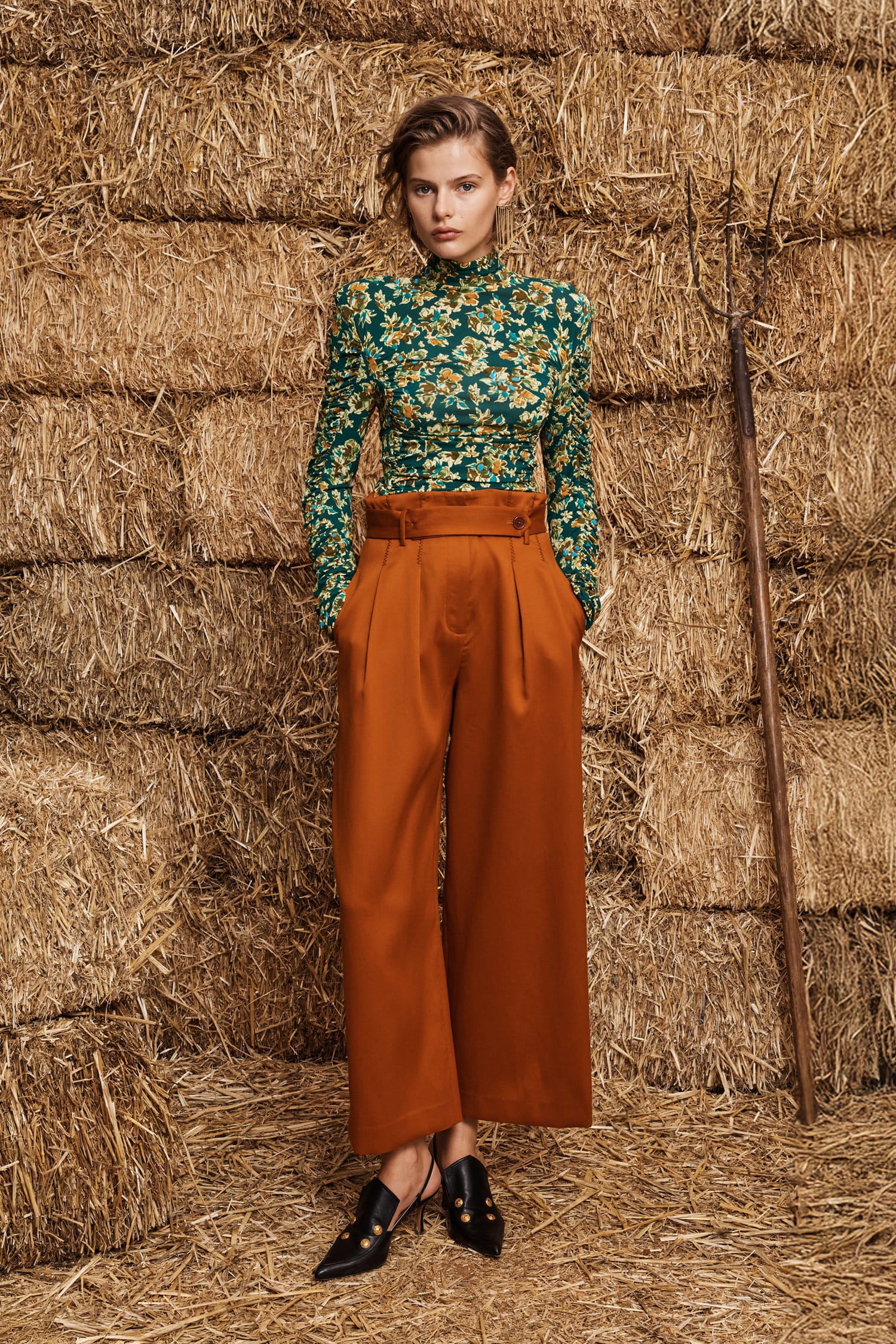 Alemäis Clem Ruched top froncé fleurs