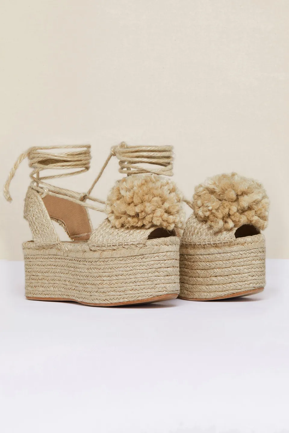 Patou FO004 espadrilles compensées vanilla jute