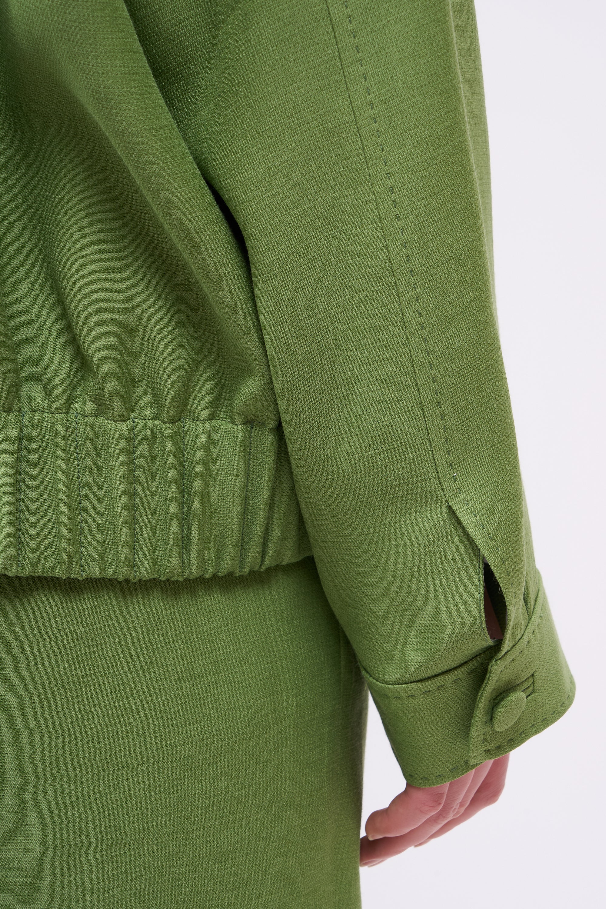 Paul & Joe Batignole veste bomber verte laine soie