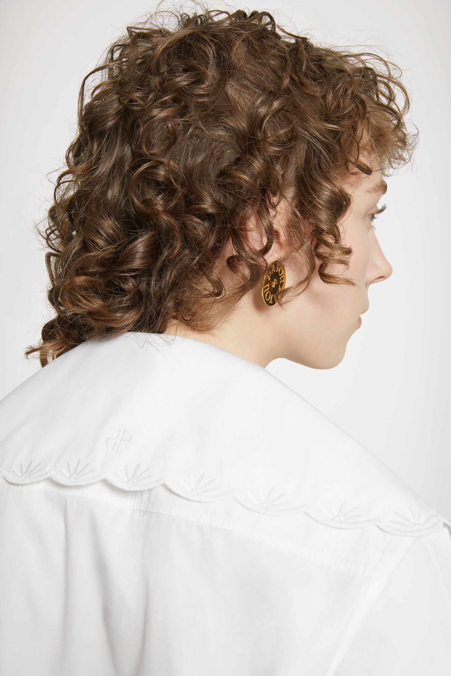 Patou Accessories col H23AC0530017001W blanc coton bio brodé