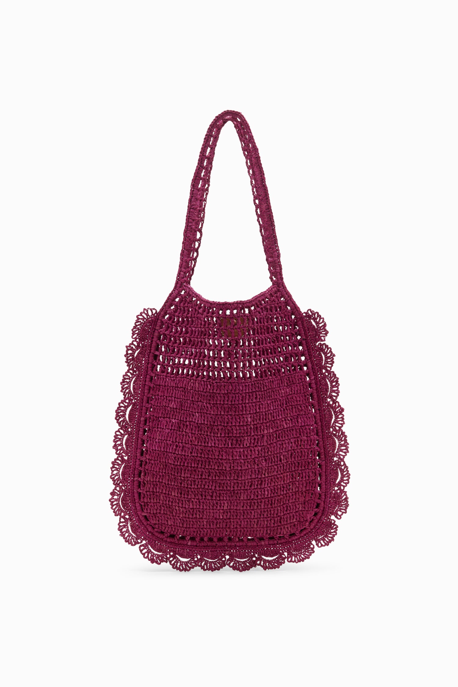 Ulla Johnson Marina tote raphia violet Orchid