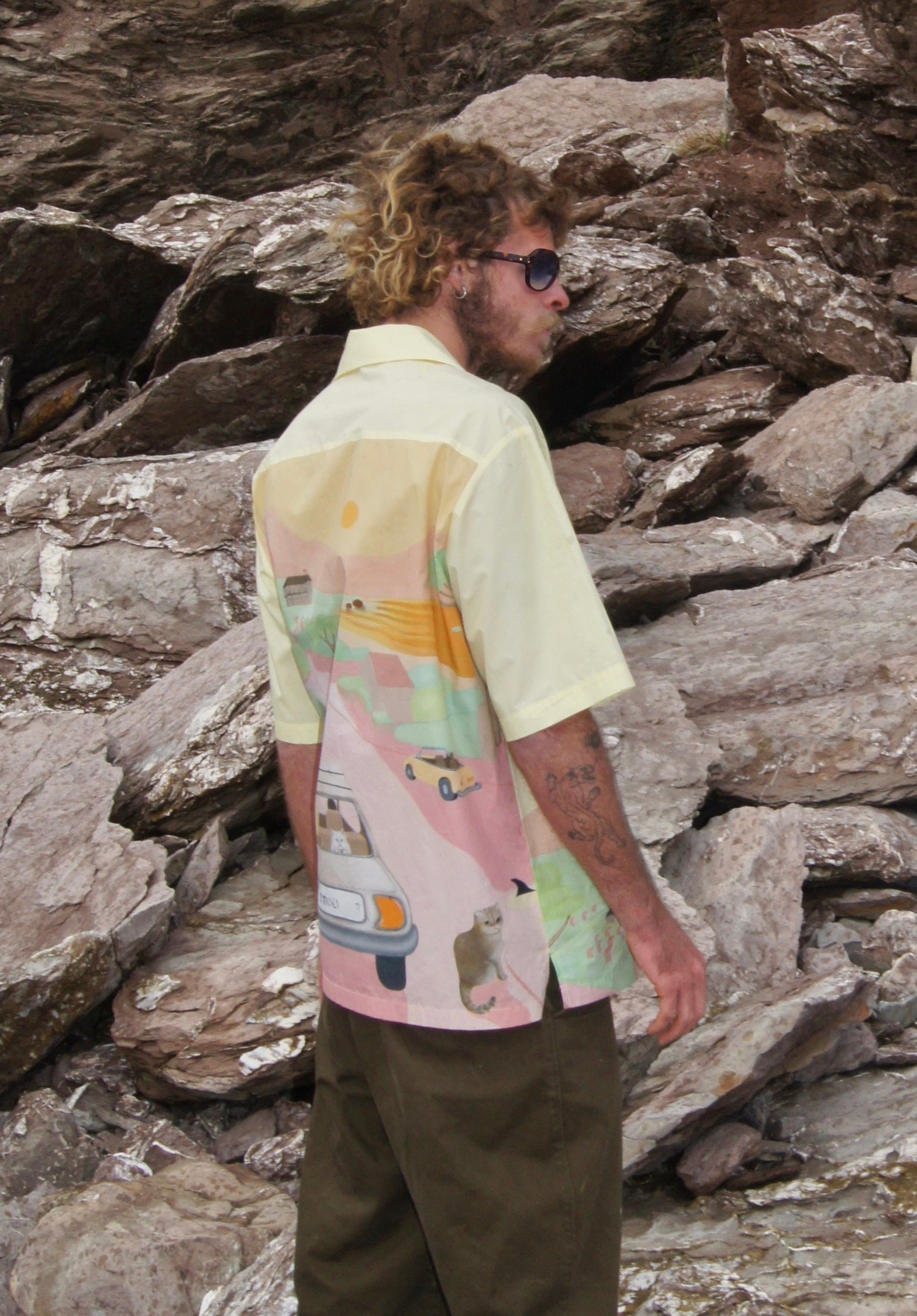 Paul & Joe Summer chemise manches courtes coton jaune