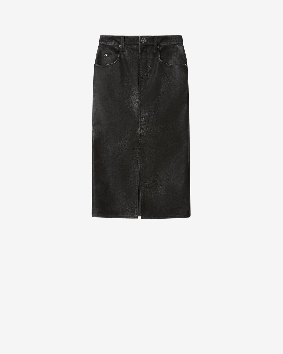 Isabel Marant Bisane JU0524FA jupe suédine noire mi-longue