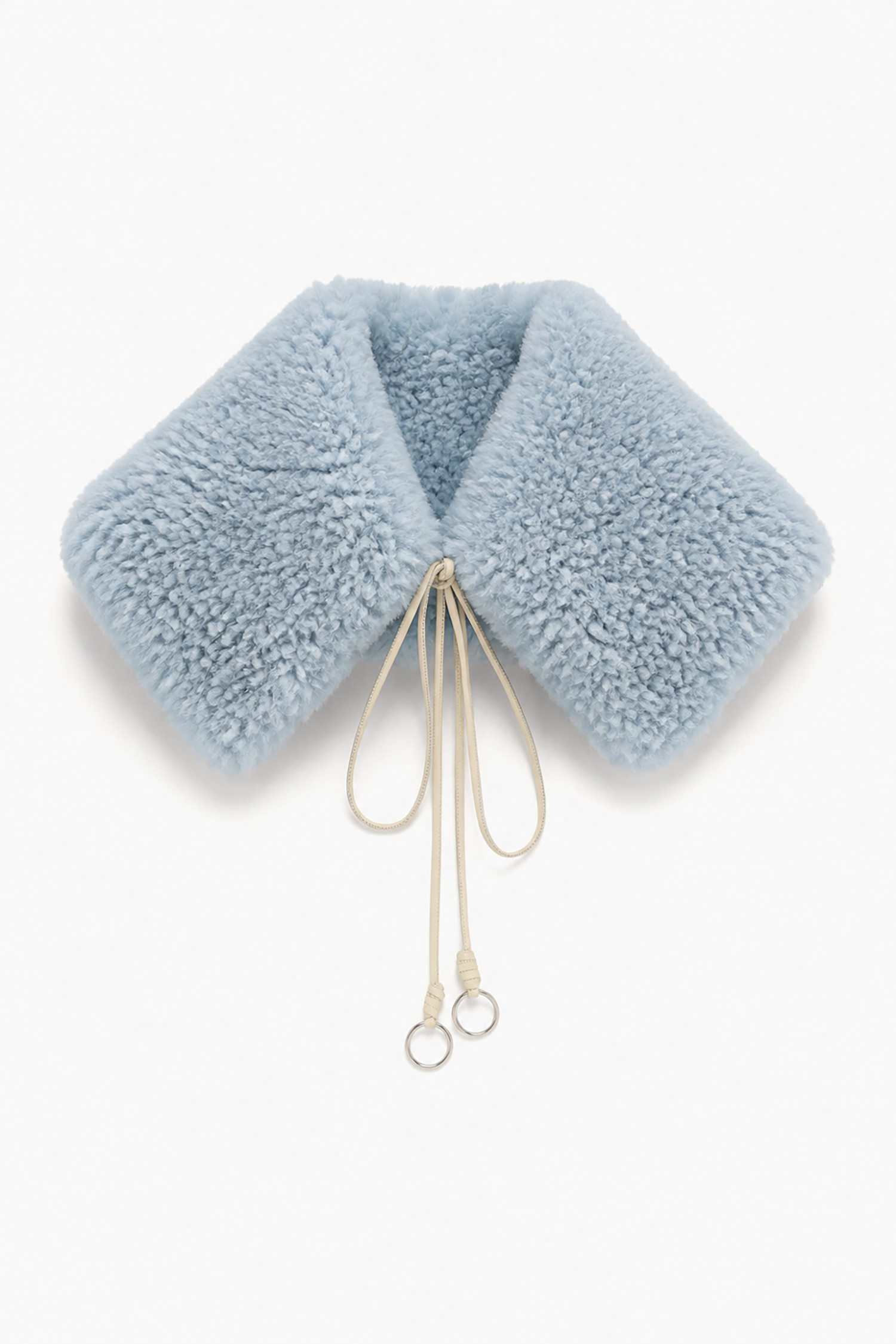 Ulla Johnson Shearling Collar col turquoise réversible