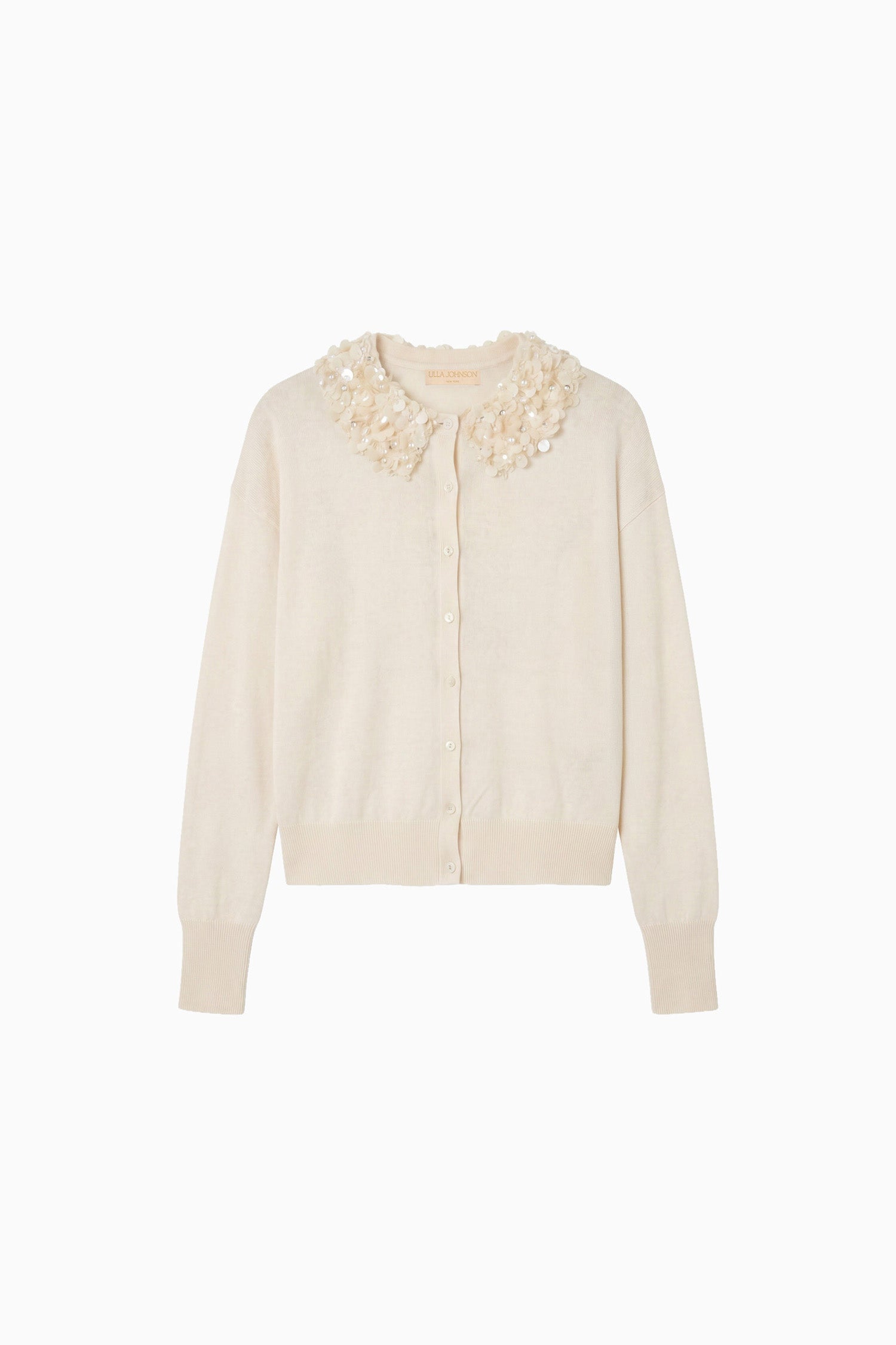 Ulla Johnson Anna cardigan ivoire Pearled Ivory laine