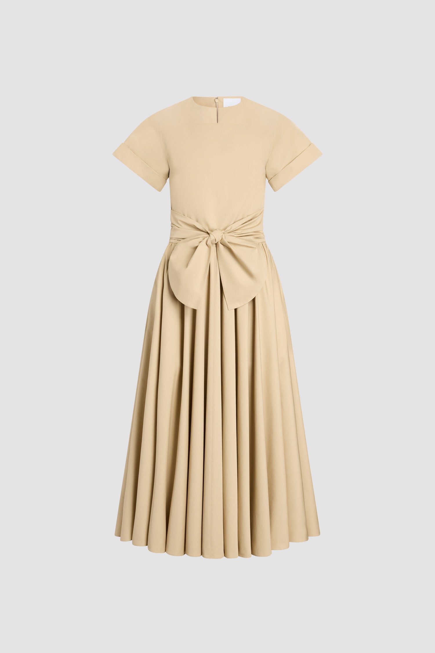 Patou DR241 robe midi coton bio Safari Sand manches courtes