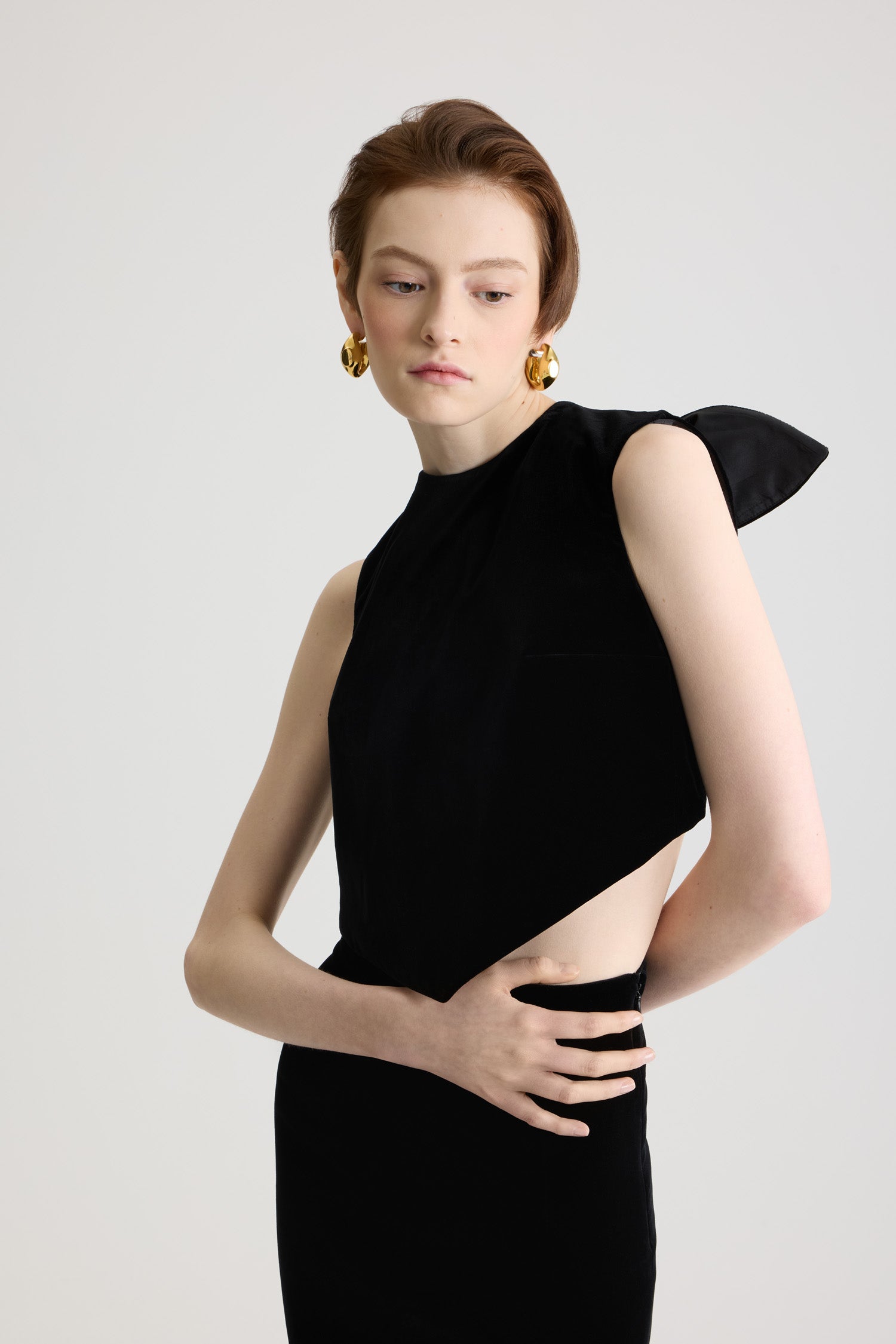 Patou TO161 top velours coton bio noir 36