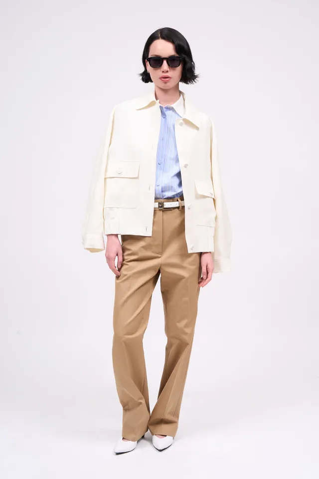 Paul & Joe Constantin pantalon droit coton camel 38