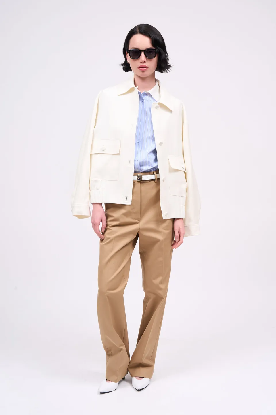 Paul & Joe Constantin pantalon droit coton camel 38