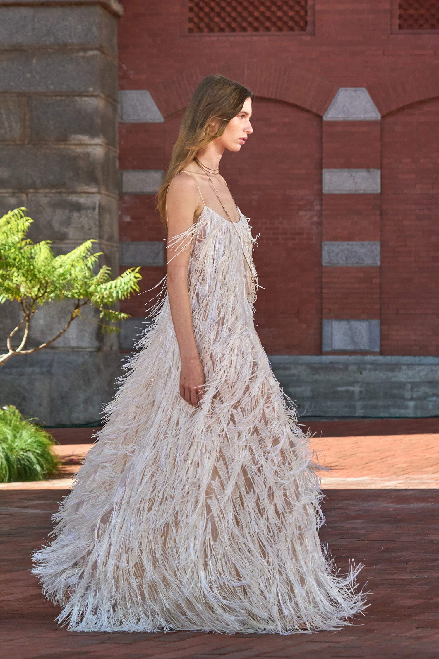 Ulla Johnson Maria SP270151 robe maxi Ecru à franges