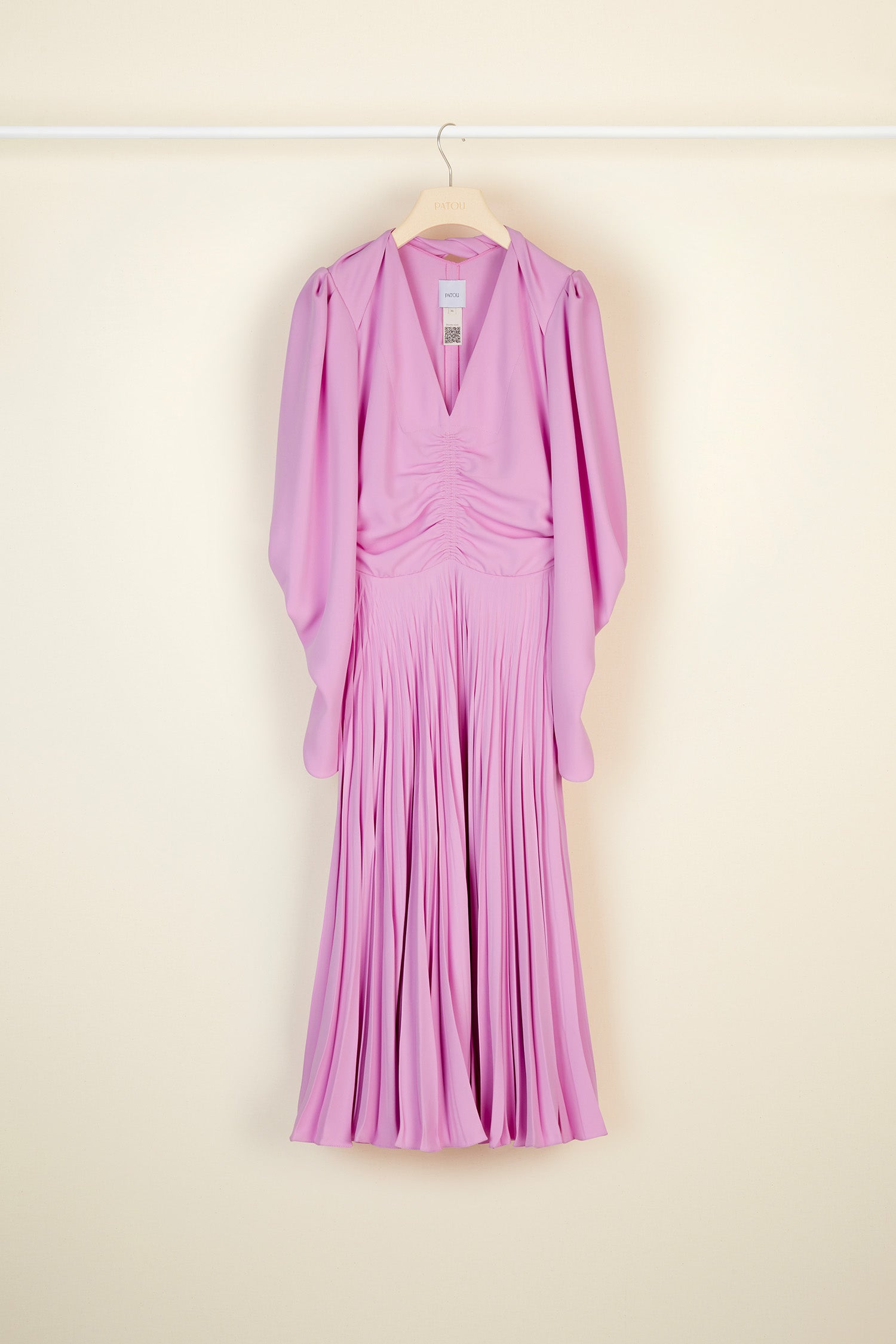 Patou H20DR010 robe midi plissée lilas
