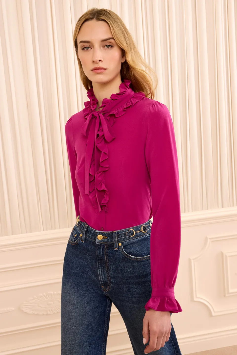 Ulla Johnson Catroux FA260221 blouse soie orchid