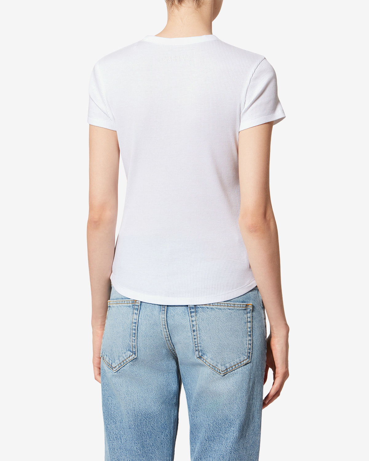 Isabel Marant Taomi t-shirt blanc XS jersey côtelé