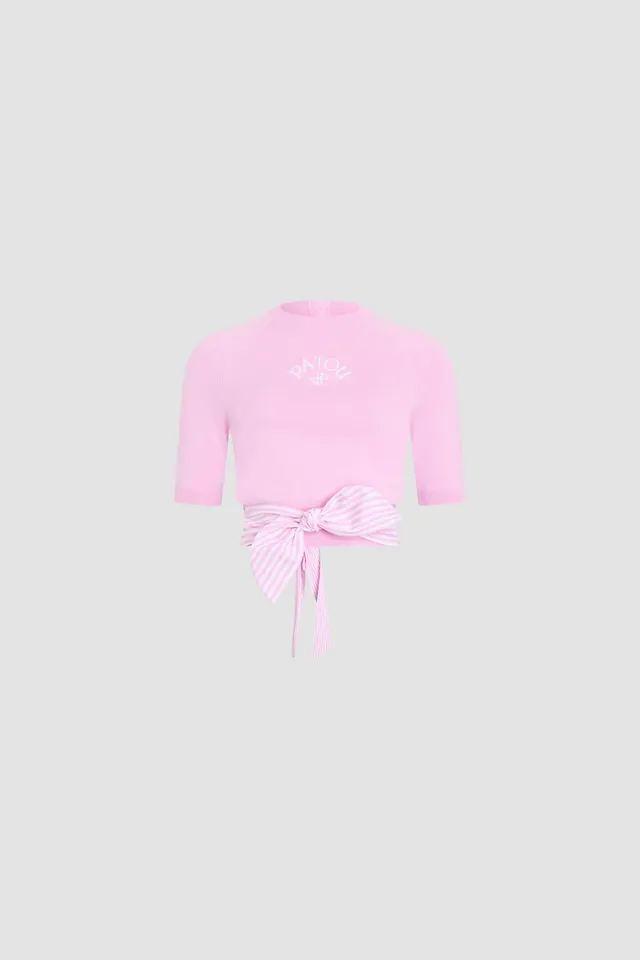 Patou T-Shirts KN331 t-shirt coton rose bougainvillée