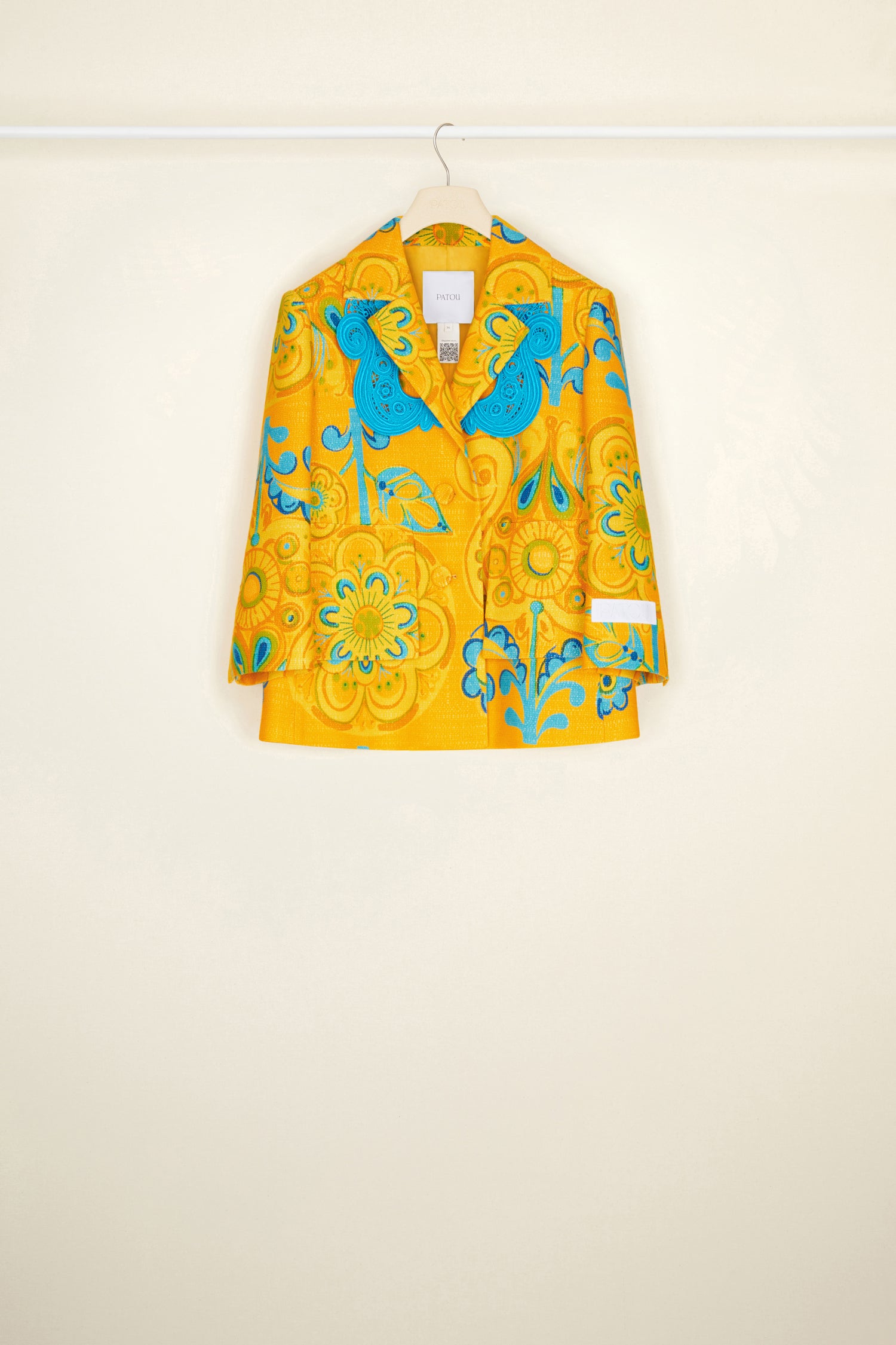 Patou JA018 veste box tweed bio imprimé honey flower