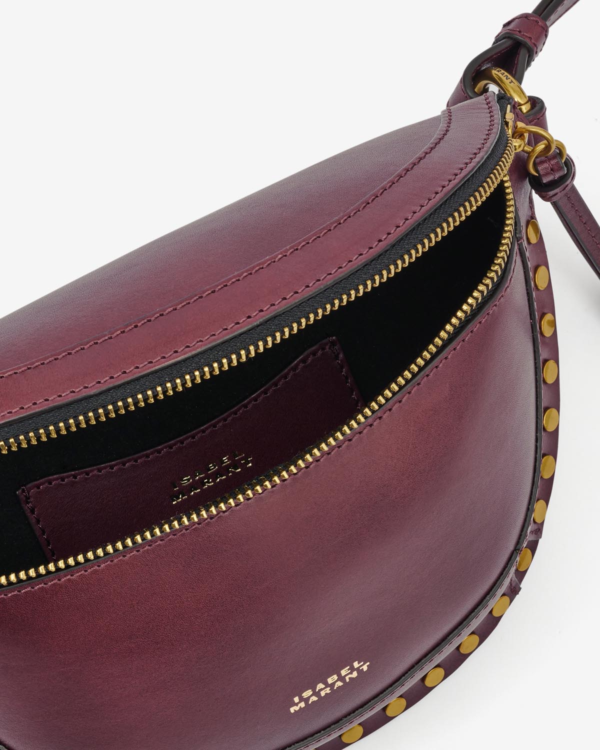 Isabel Marant Skano BJ0001 sac banane bordeaux cuir