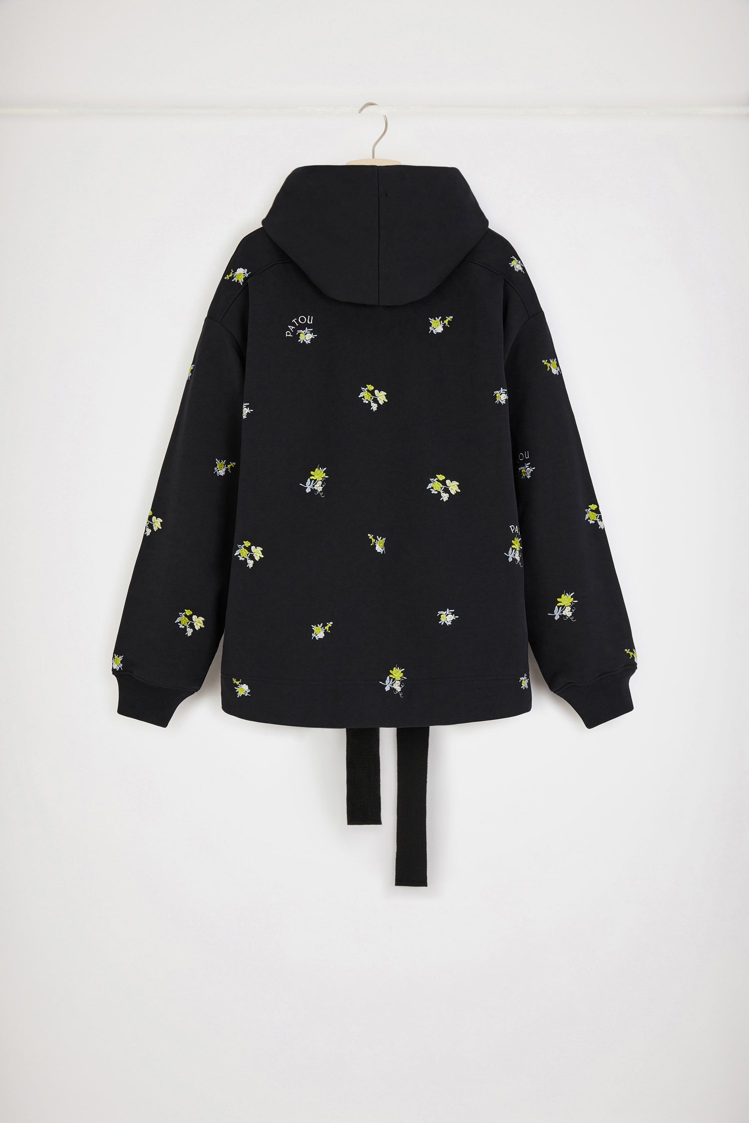 Patou JE053 sweat capuche coton Black brodé