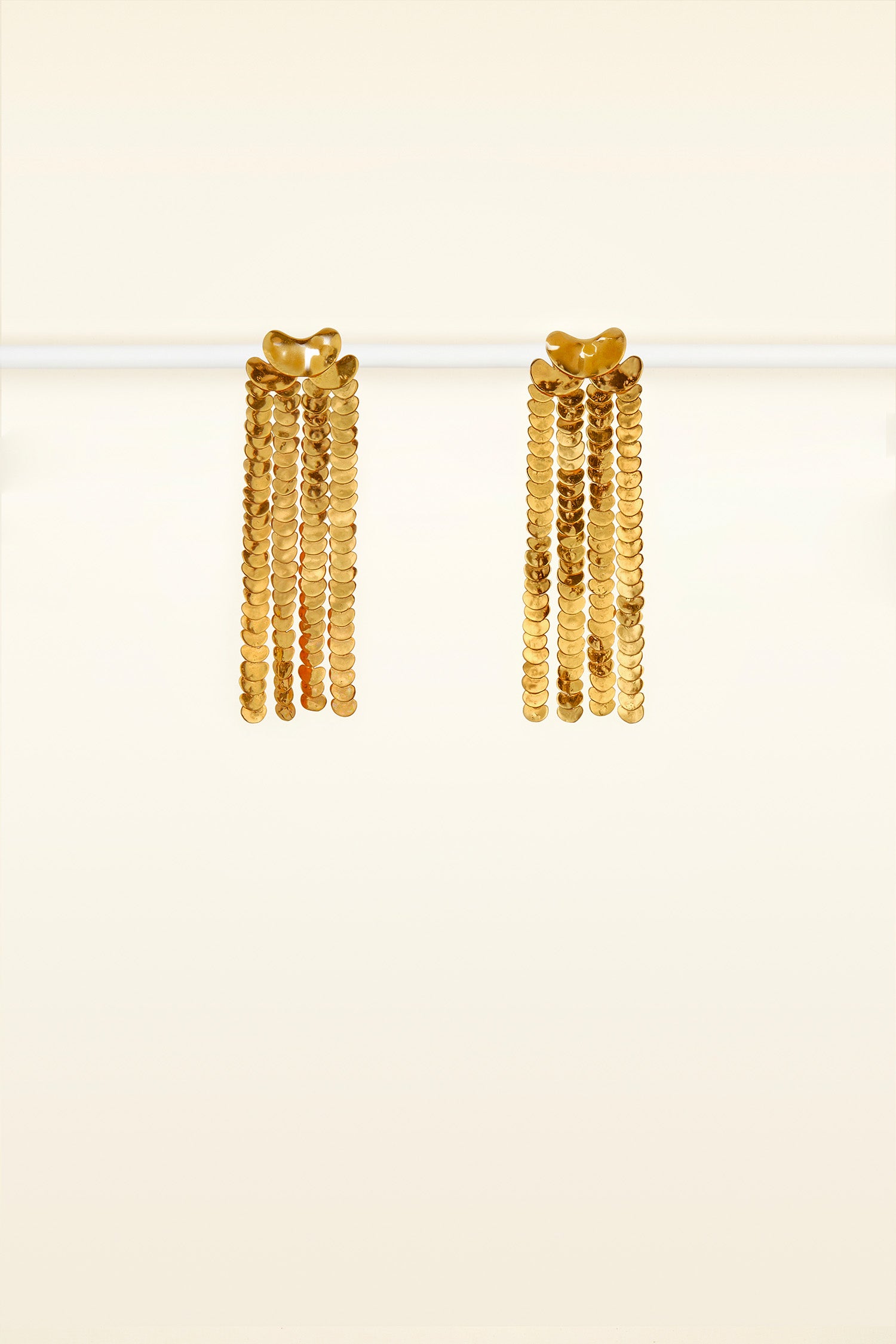 Patou JW002 boucles d'oreilles pendantes laiton doré