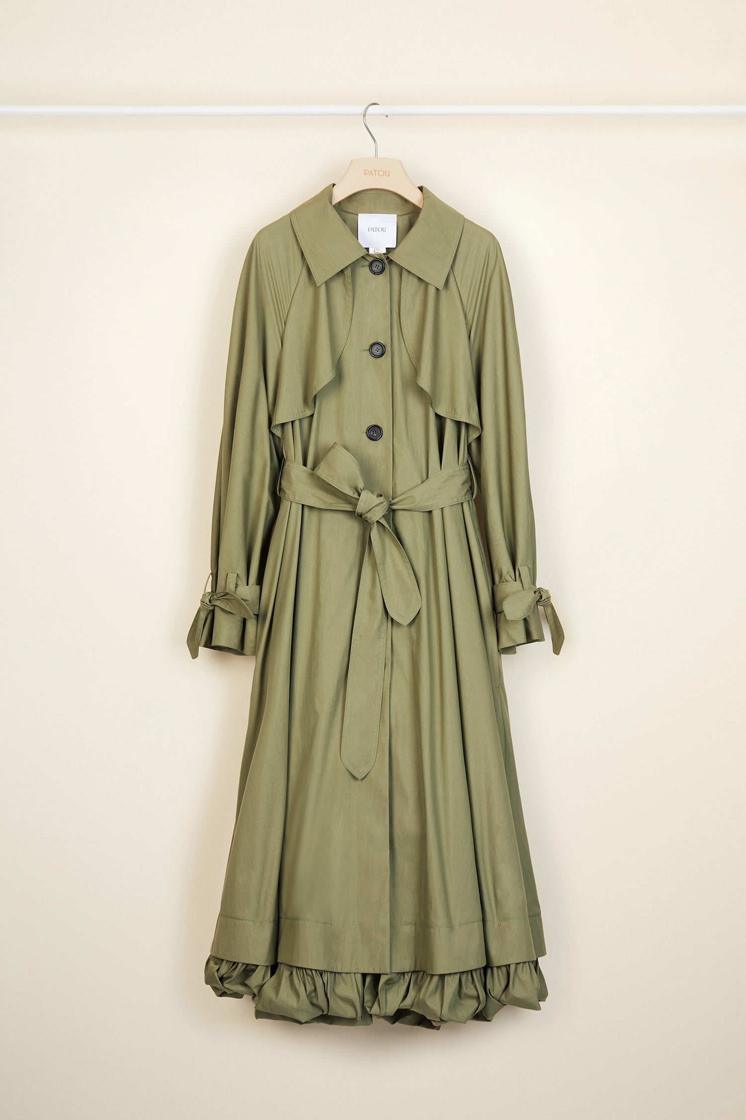 Patou OU005 trench gabardine coton kaki 34-44