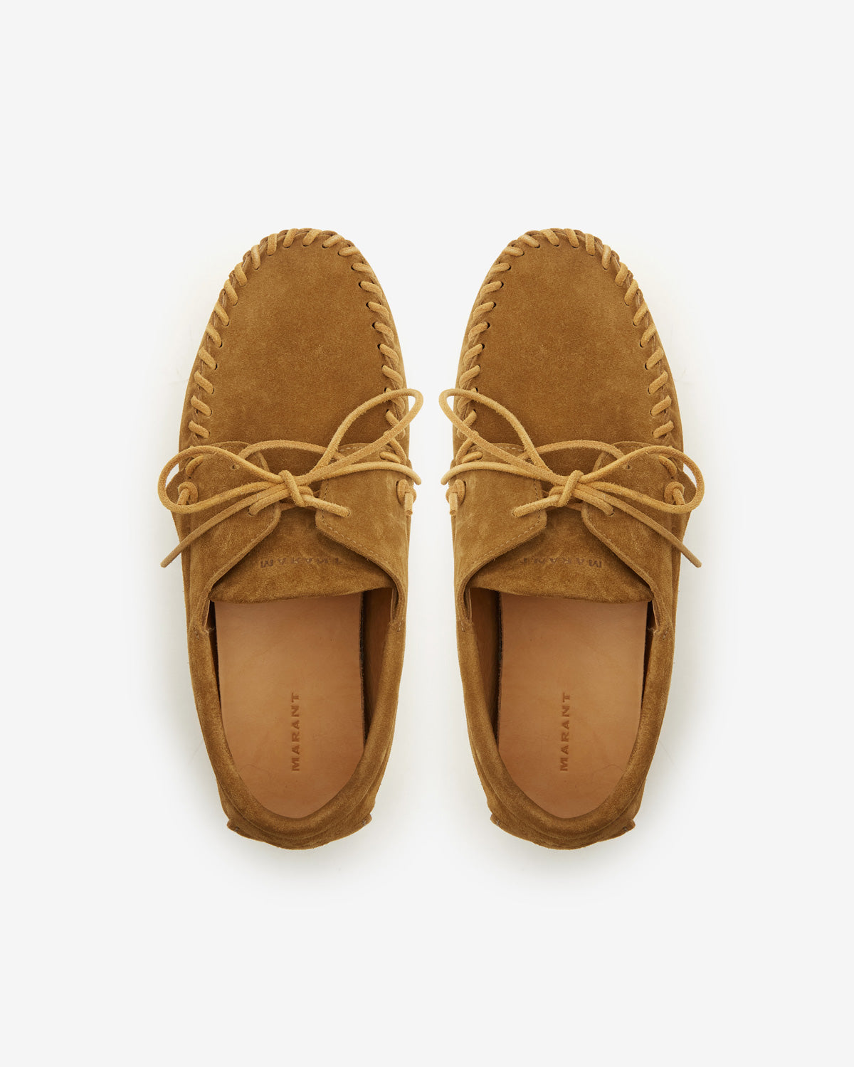 Isabel Marant Fylan mocassins cuir sepia lacés homme
