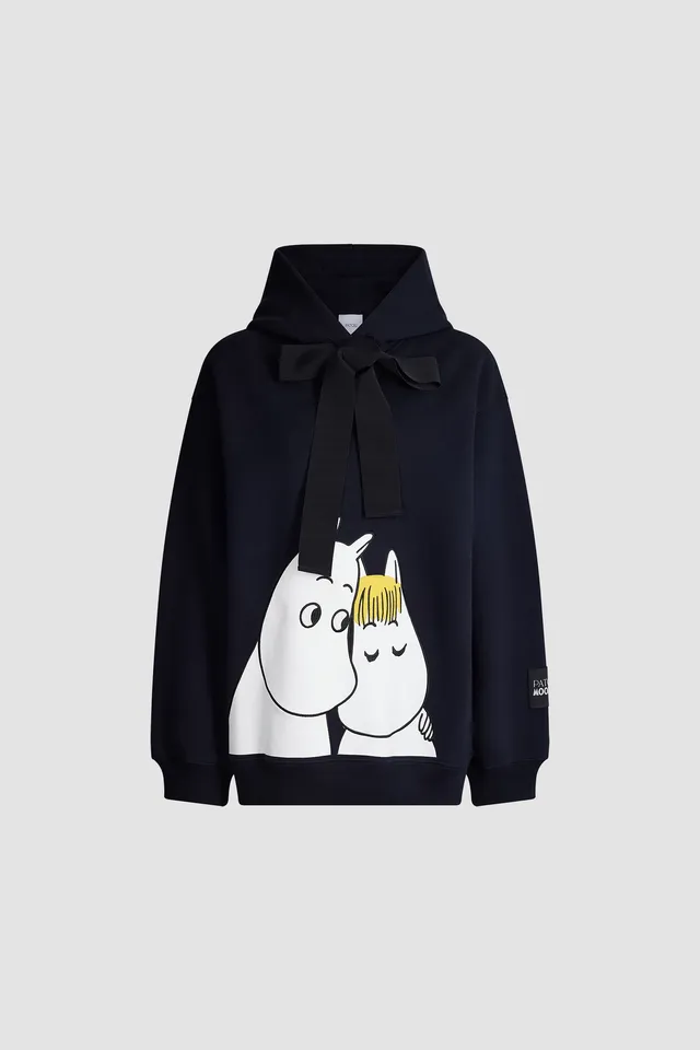 Patou x Moomin JE207 hoodie coton bio bleu Moomin Navy