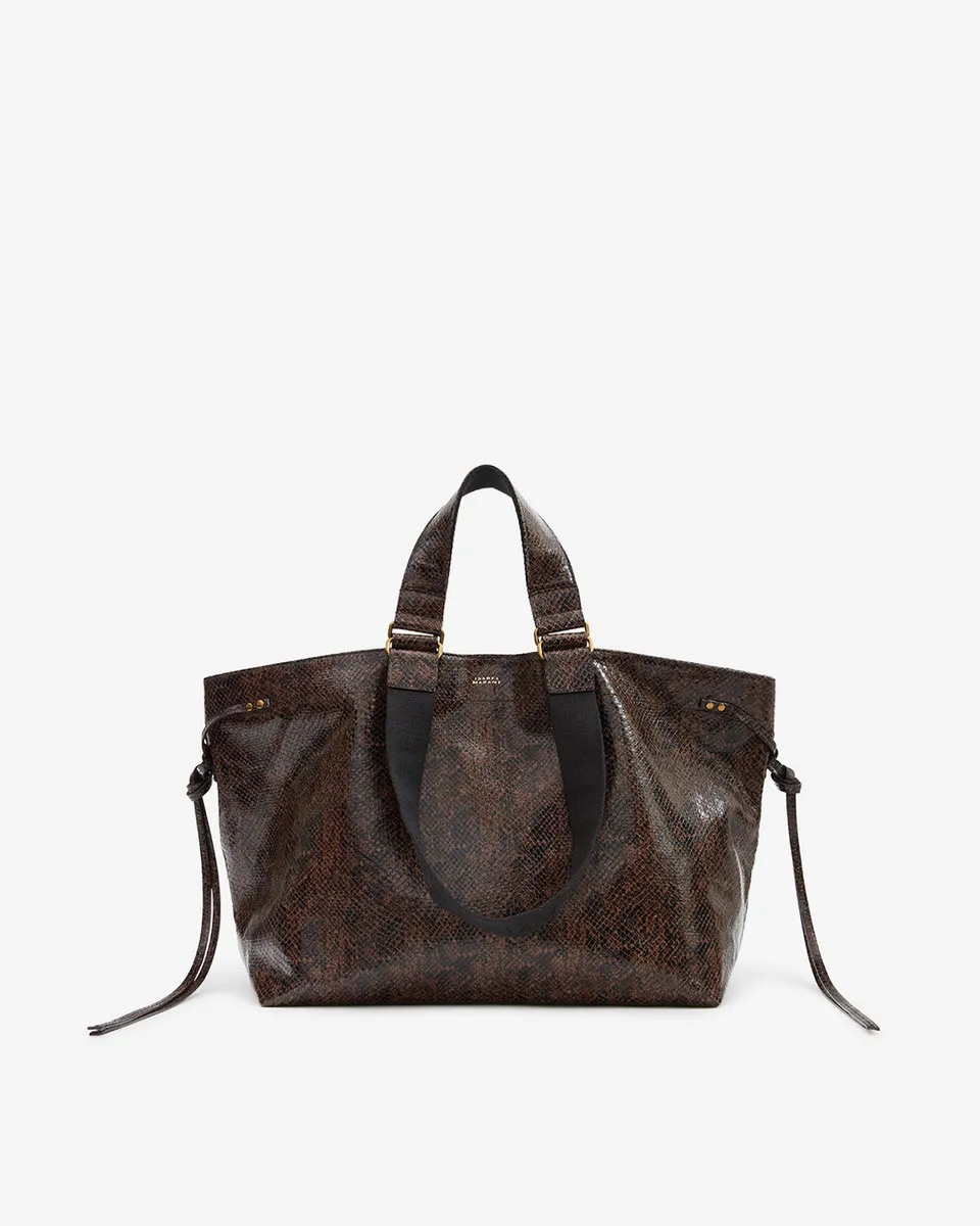 Isabel Marant Wardy sac cuir python mocha 37 cm