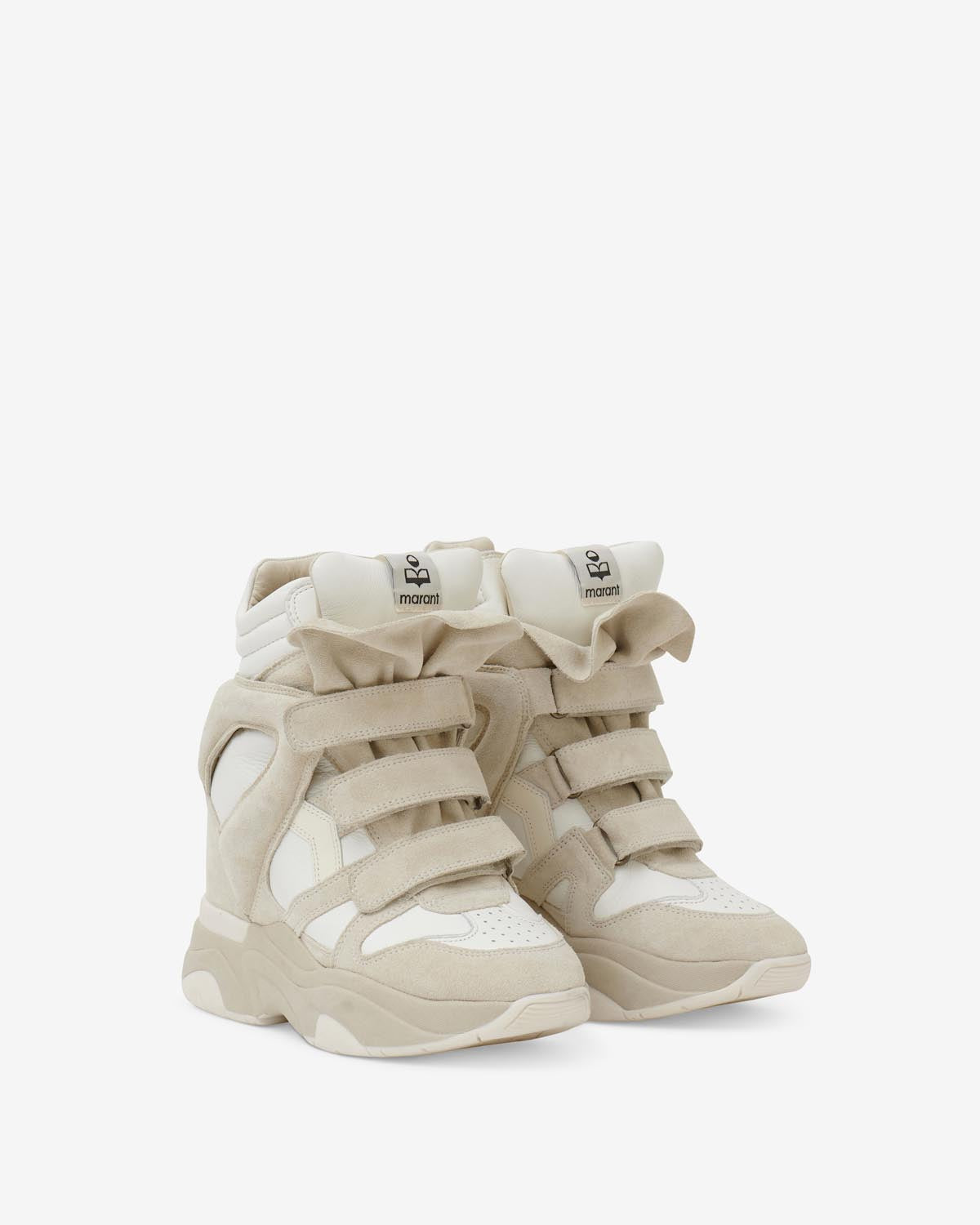 Isabel Marant Balskee baskets cuir blanc compensées 4 cm