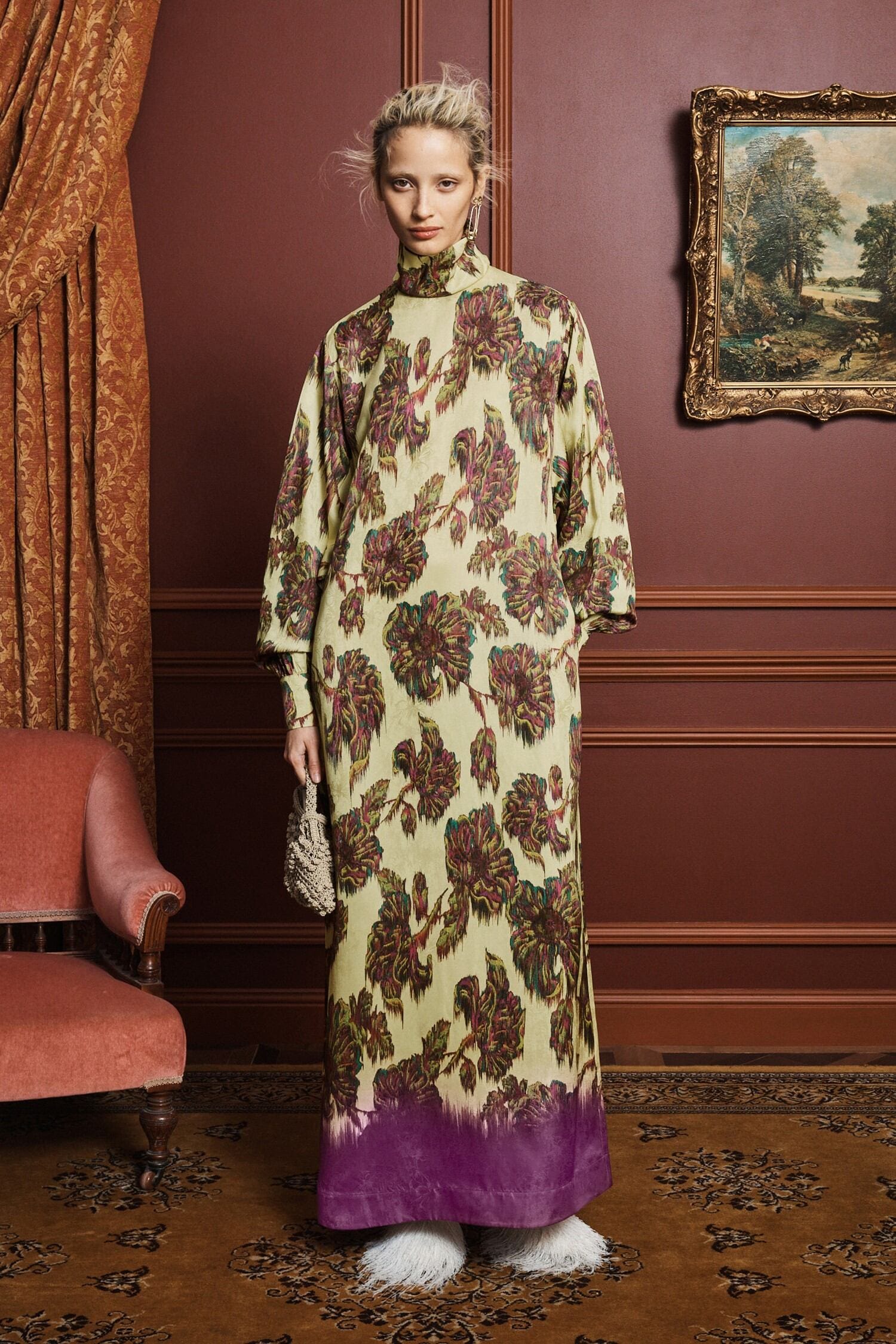 Alemaïs Jerry robe midi viscose fleurs