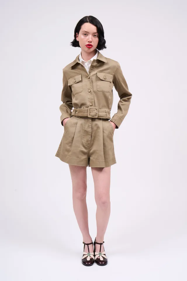 Paul & Joe Fargo veste courte coton beige taille 36