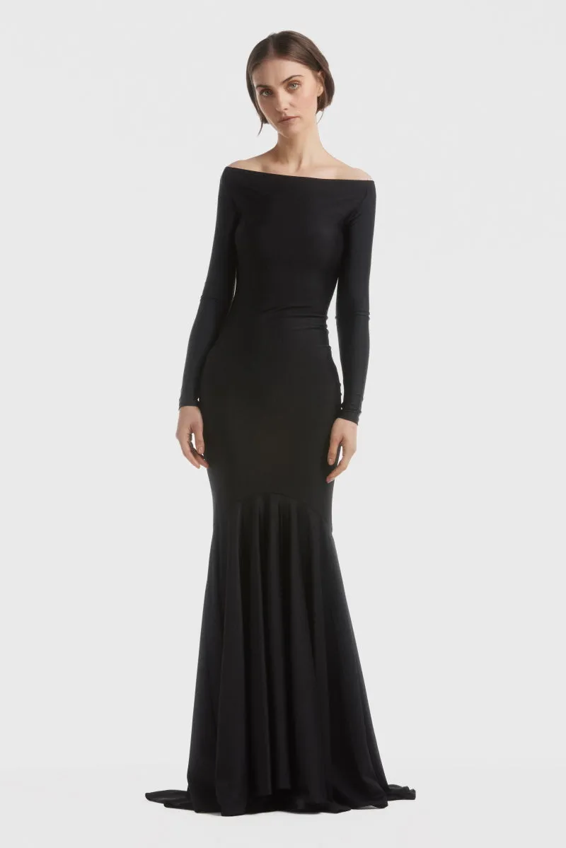 ATU Body Couture Off Shoulders robe longue manches longues