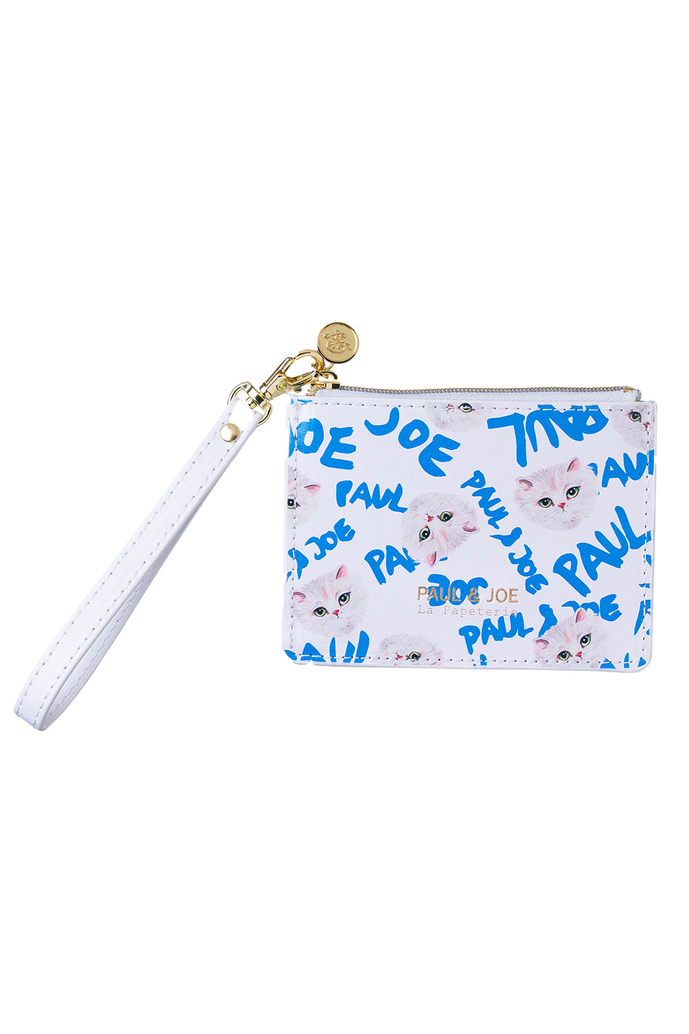 Paul & Joe Gipsy porte-cartes blanc imprimé chat