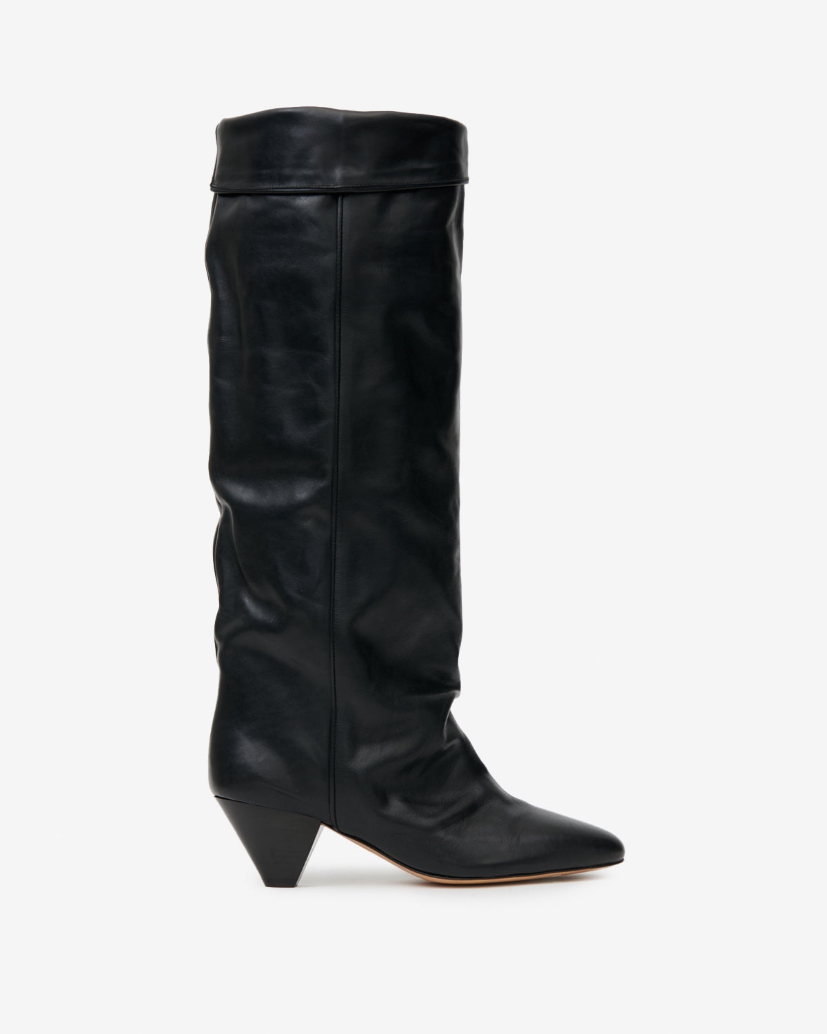 Isabel Marant Elita bottes cuir noir talon 5,5 cm