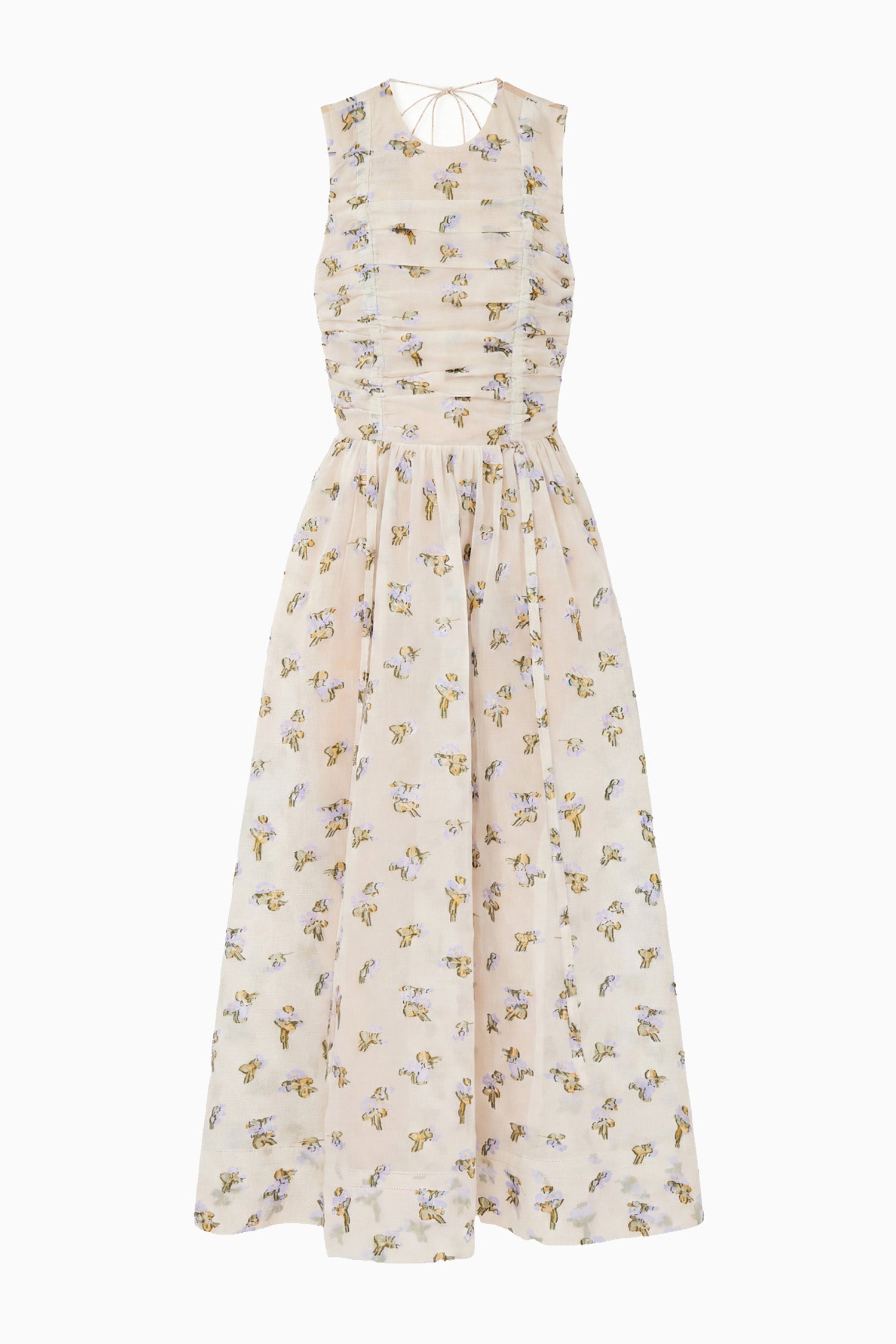 Ulla Johnson Fleurine PF260154 robe midi Violet Leaf organza