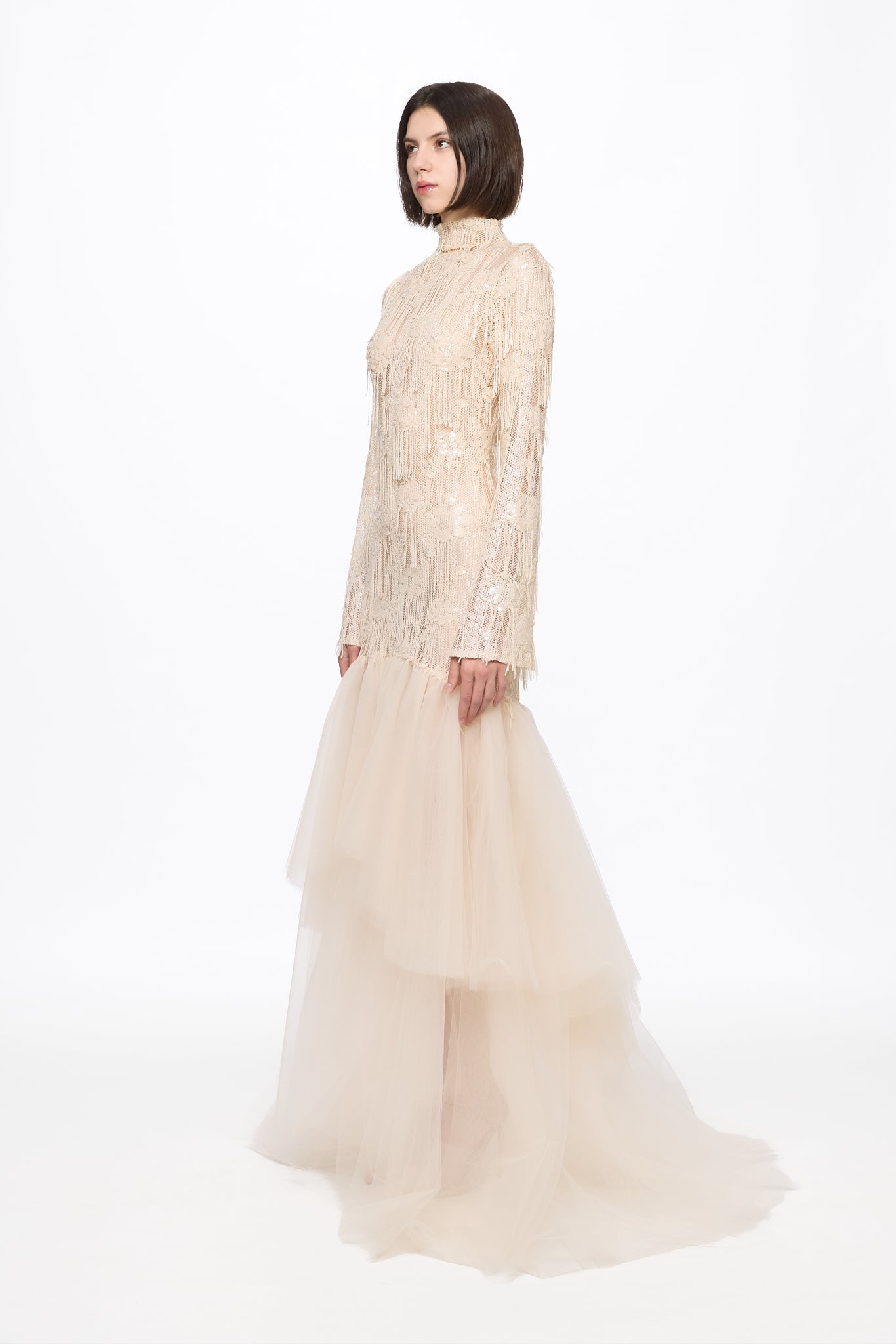 ATU Body Couture Long and formal dresses robe longue sequins vanille