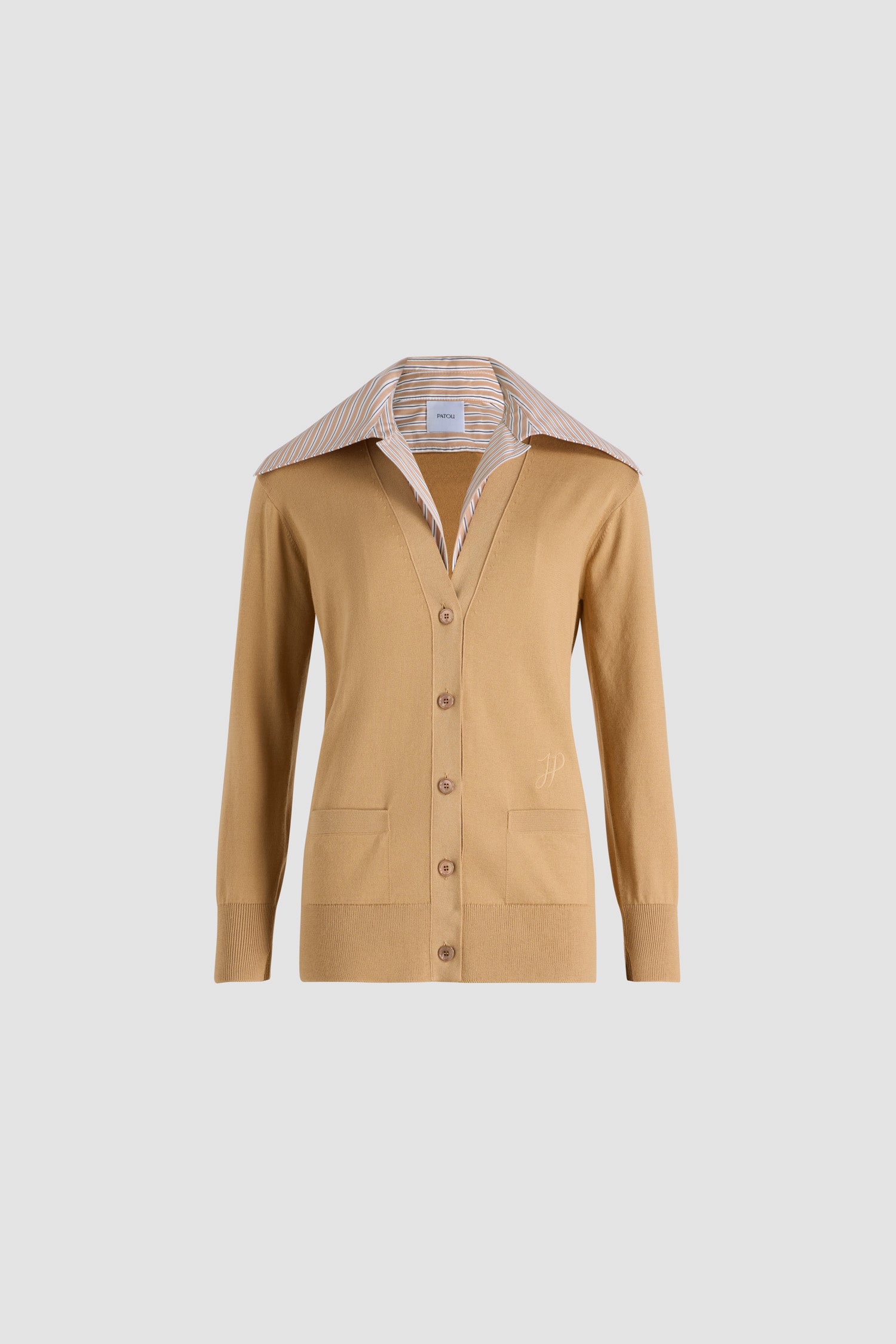 Patou Knitwear KN2248084118P gilet coton praline