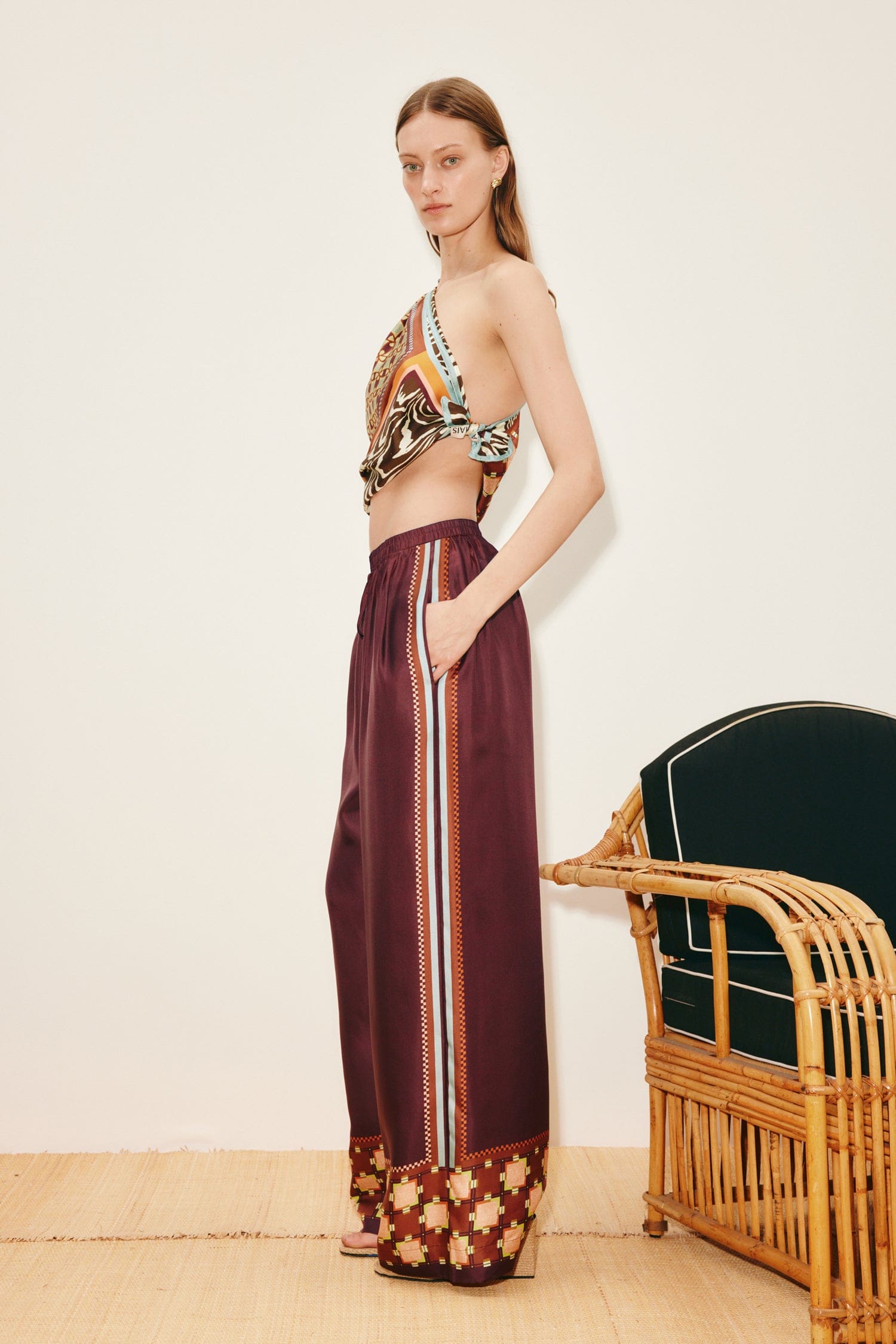 Alemaïs Wilson Silk pantalon large soie imprimé