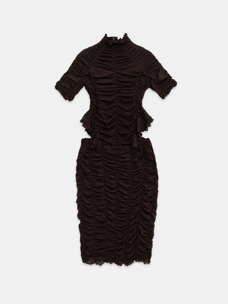 Ester Manas Chocolat Signature Robe marron jersey Regular