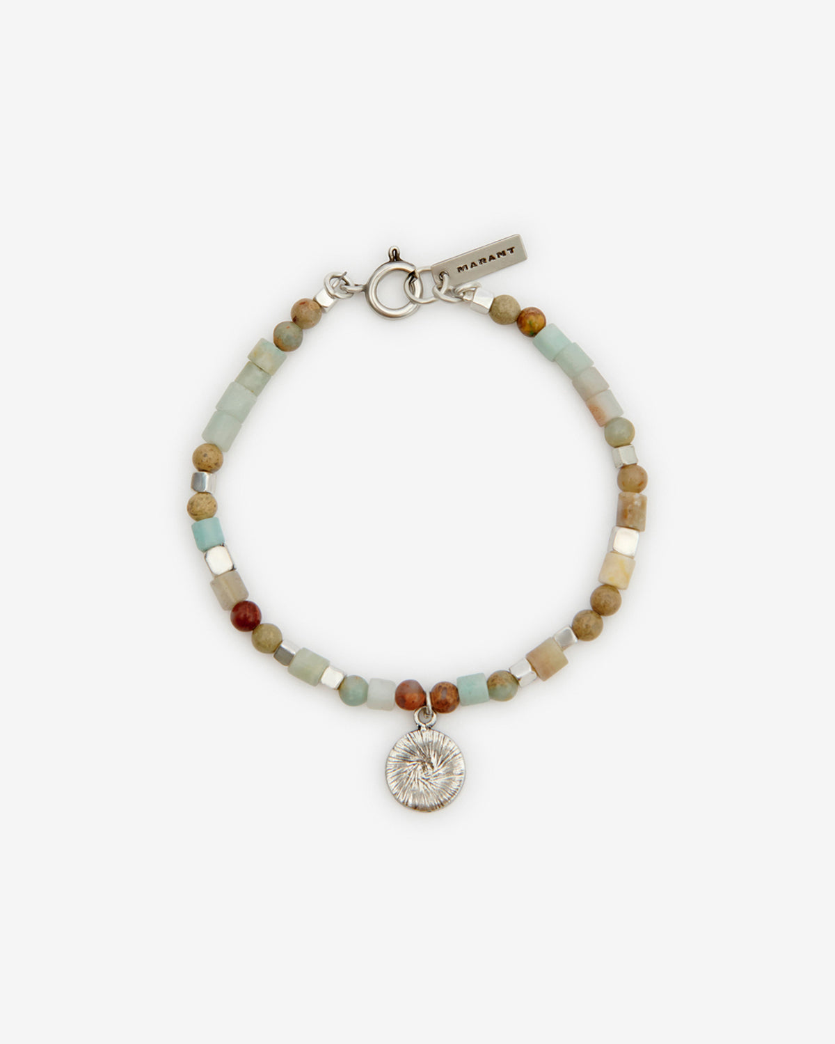 Isabel Marant Pierce bracelet jaspe vert argenté