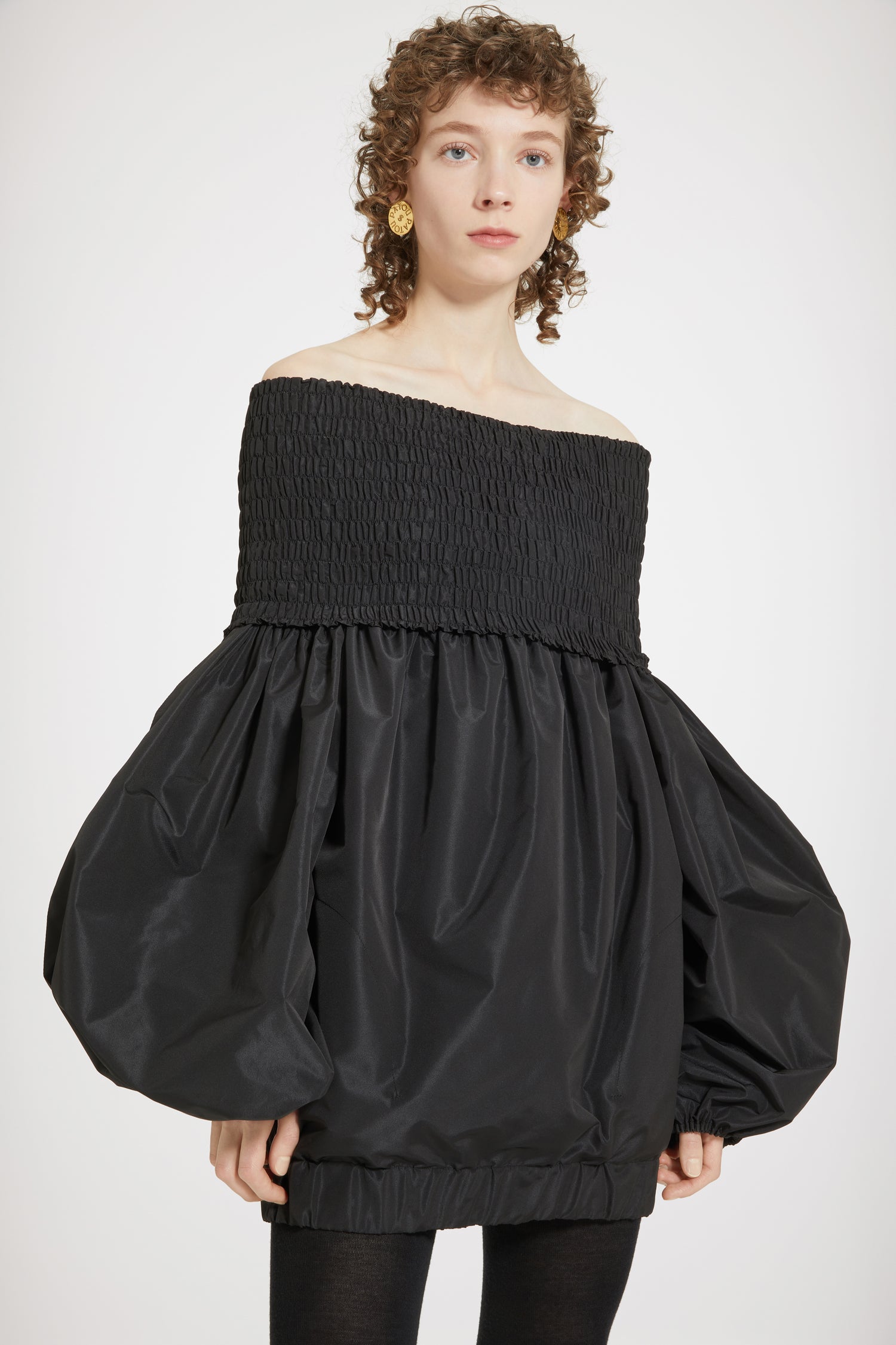 Patou DR127 robe noire faille épaules dénudées femme